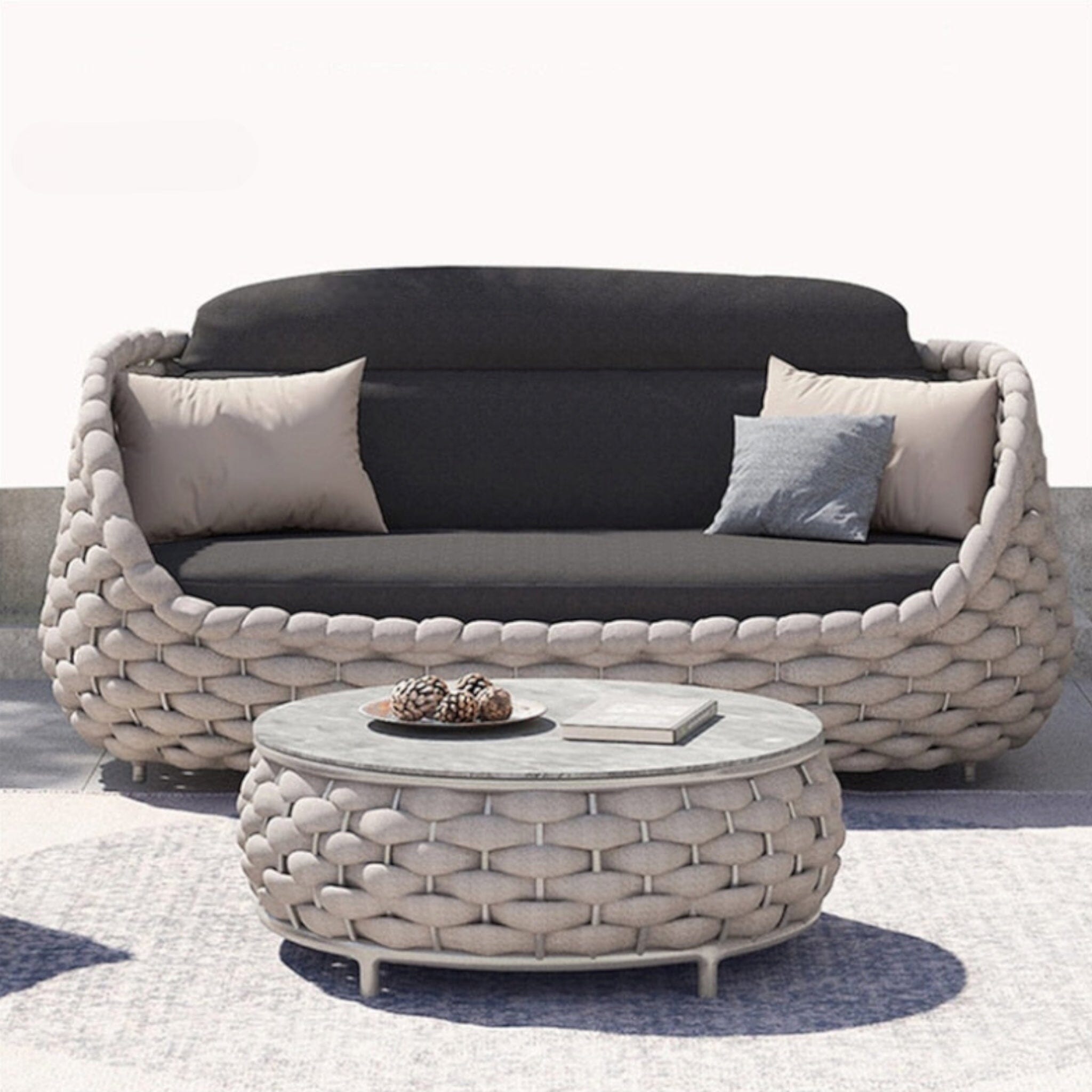 Marie Outdoor Retreat Outdoor Furniture Table - 70 x 70 x 35cm 