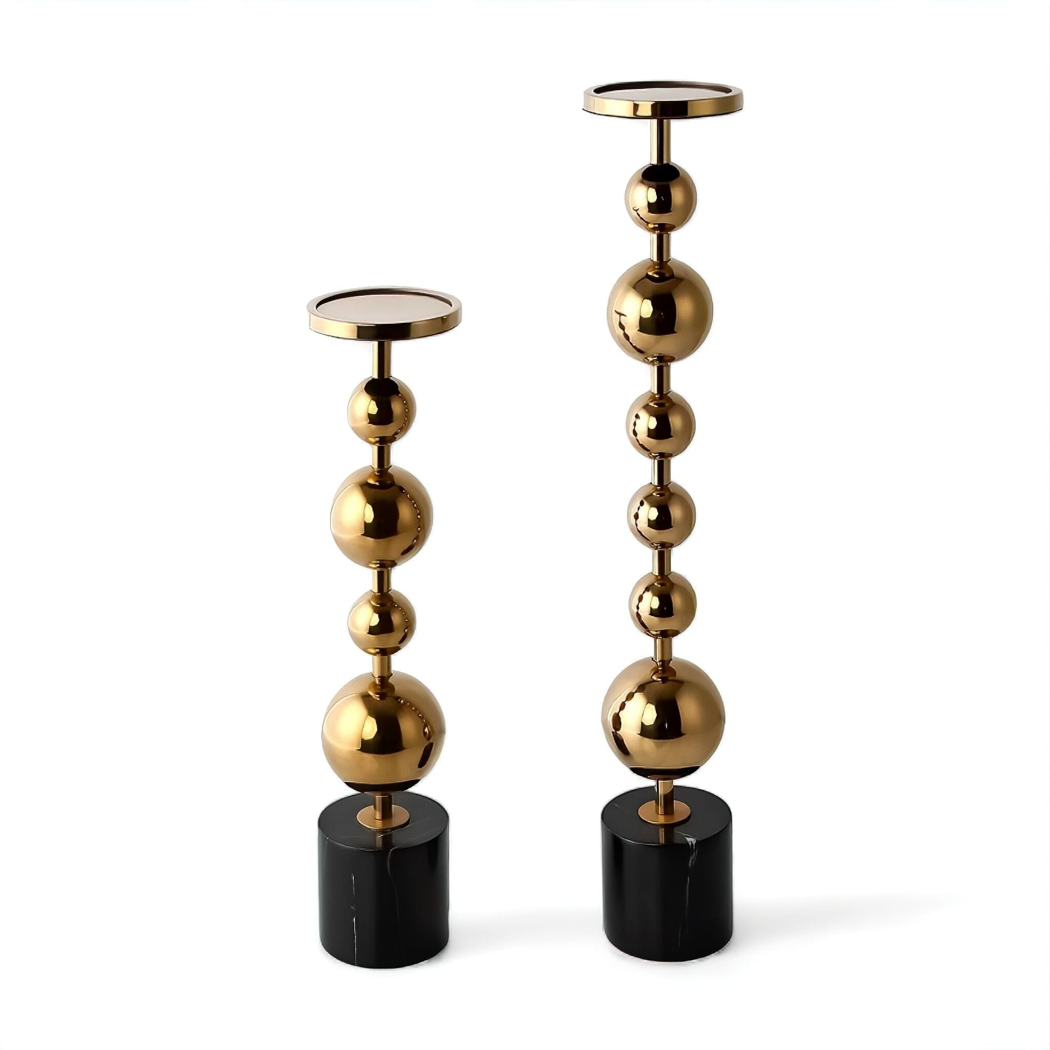 Marquina Marble Candle Holder 