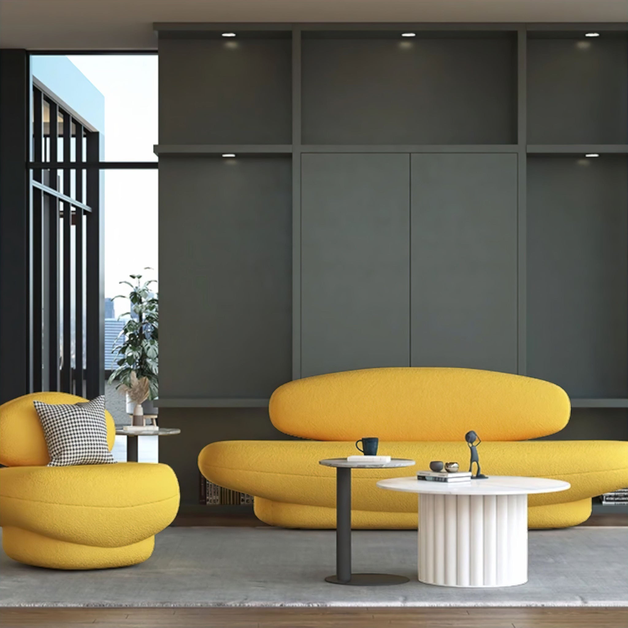 Mathéo Sofa Collection Sofa Single Seater Yellow 
