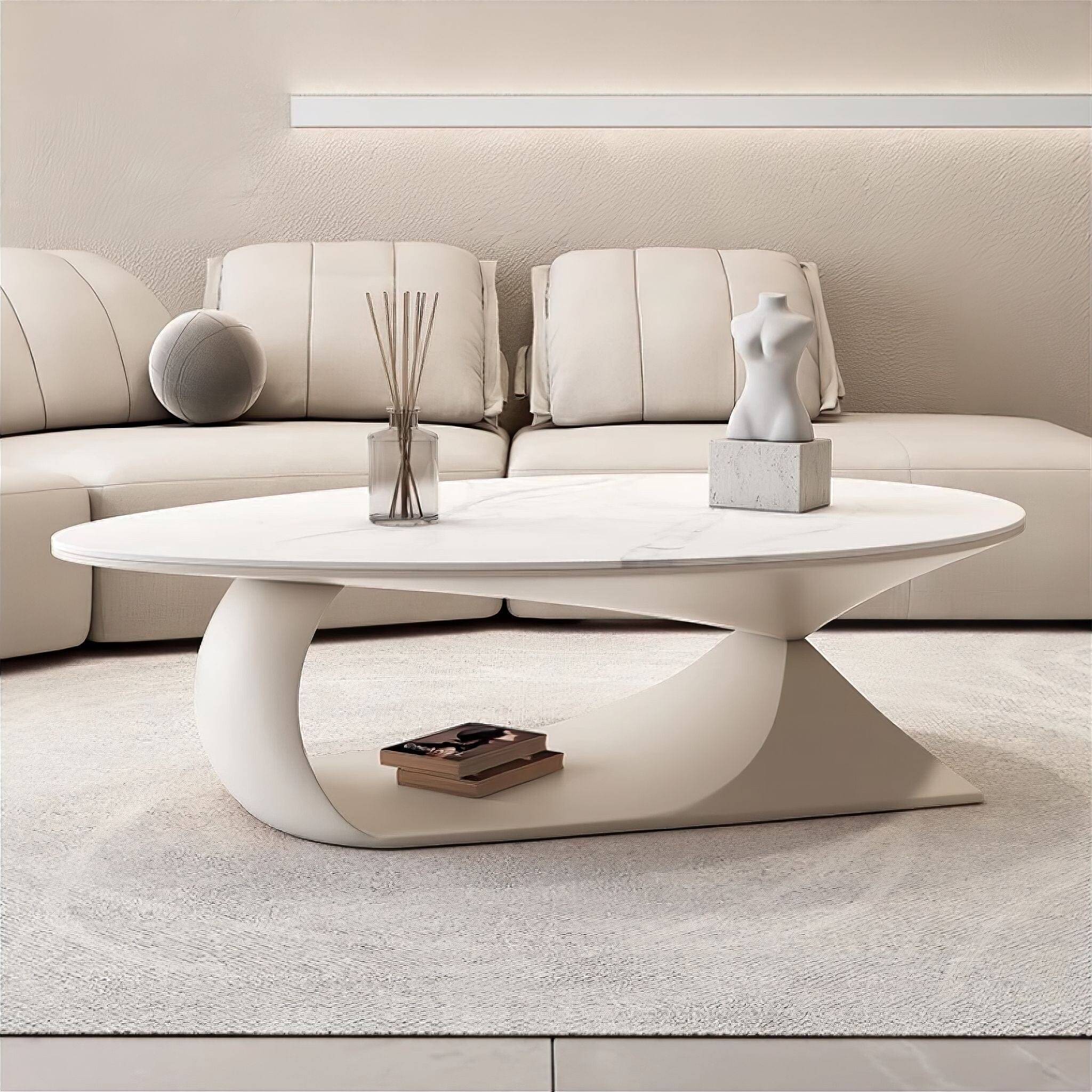 Melania Coffee Table 120cm White 