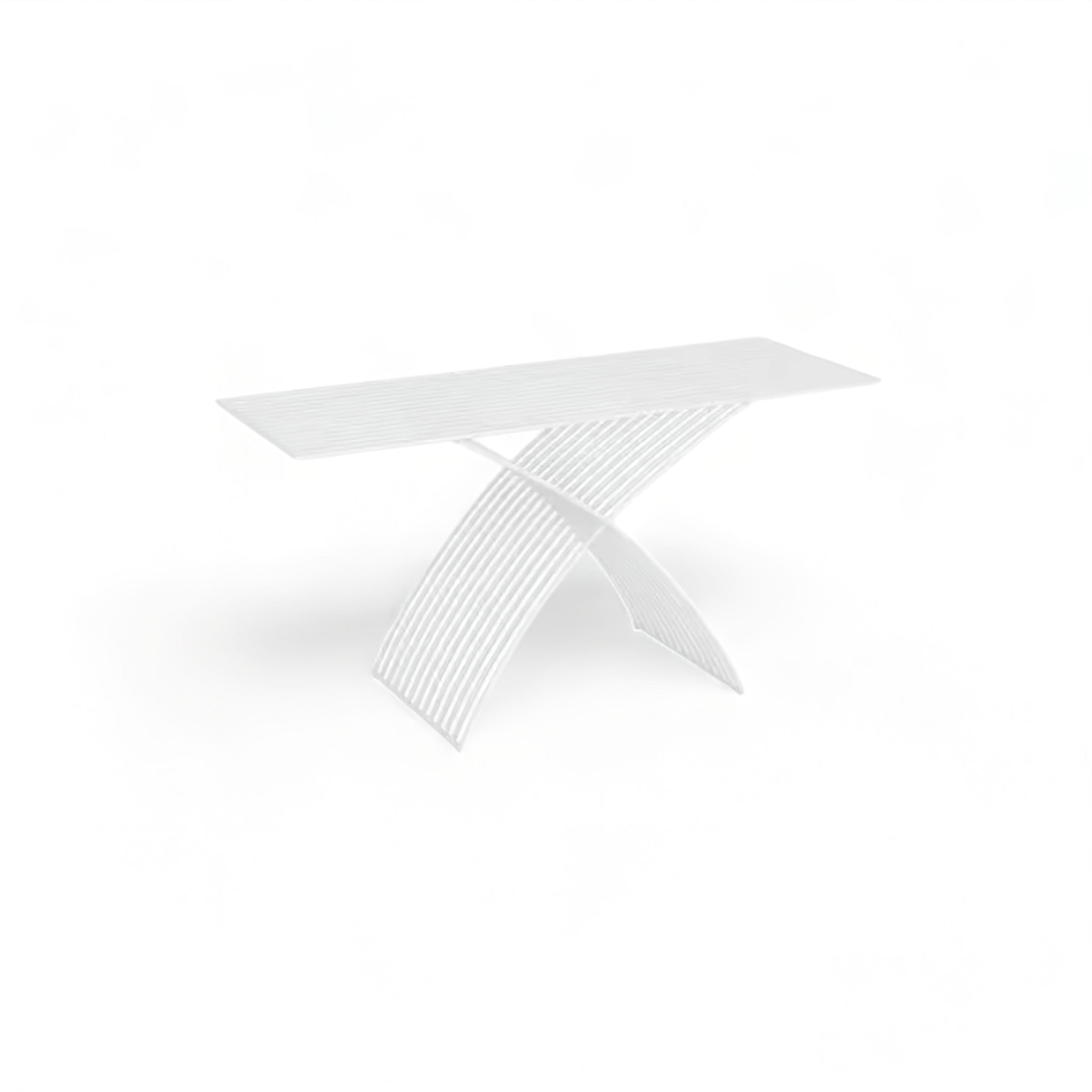 Michel Outdoor Set (JS) White Long Table 