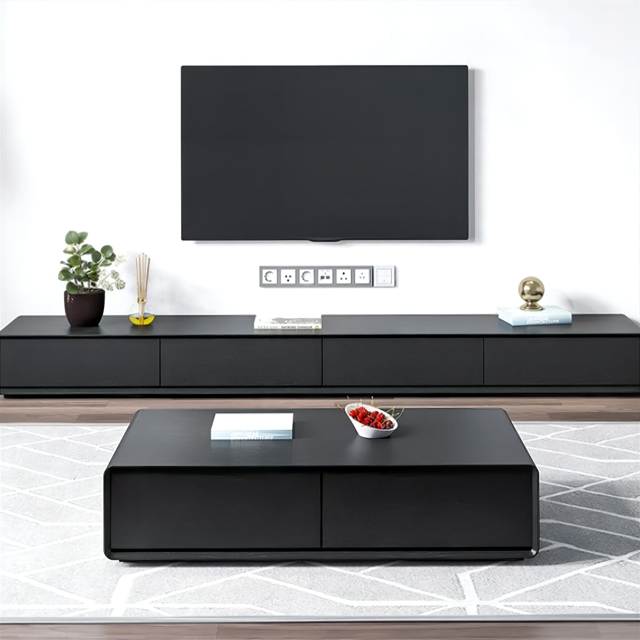 Michelle TV Cabinet Tv Cabinet 180cm Black 