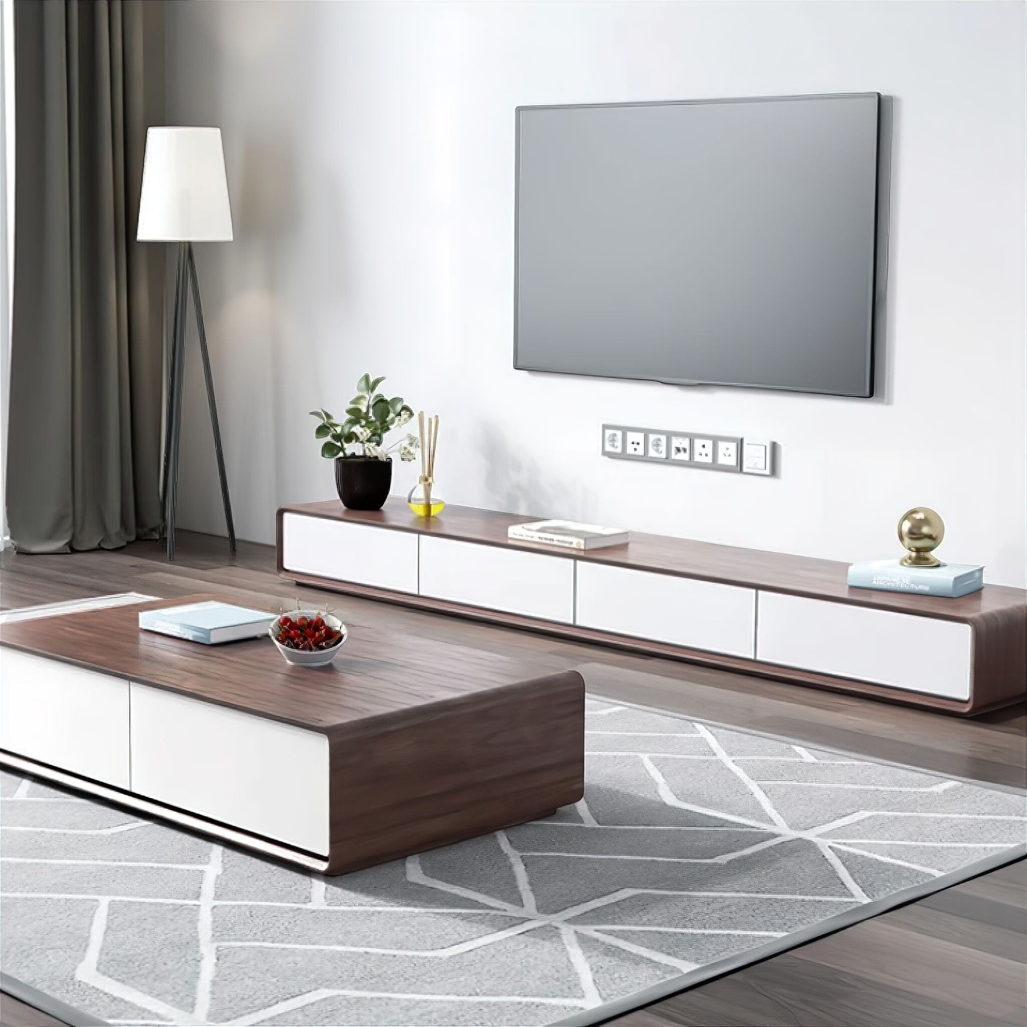Michelle TV Cabinet Tv Cabinet 180cm Brown + White 