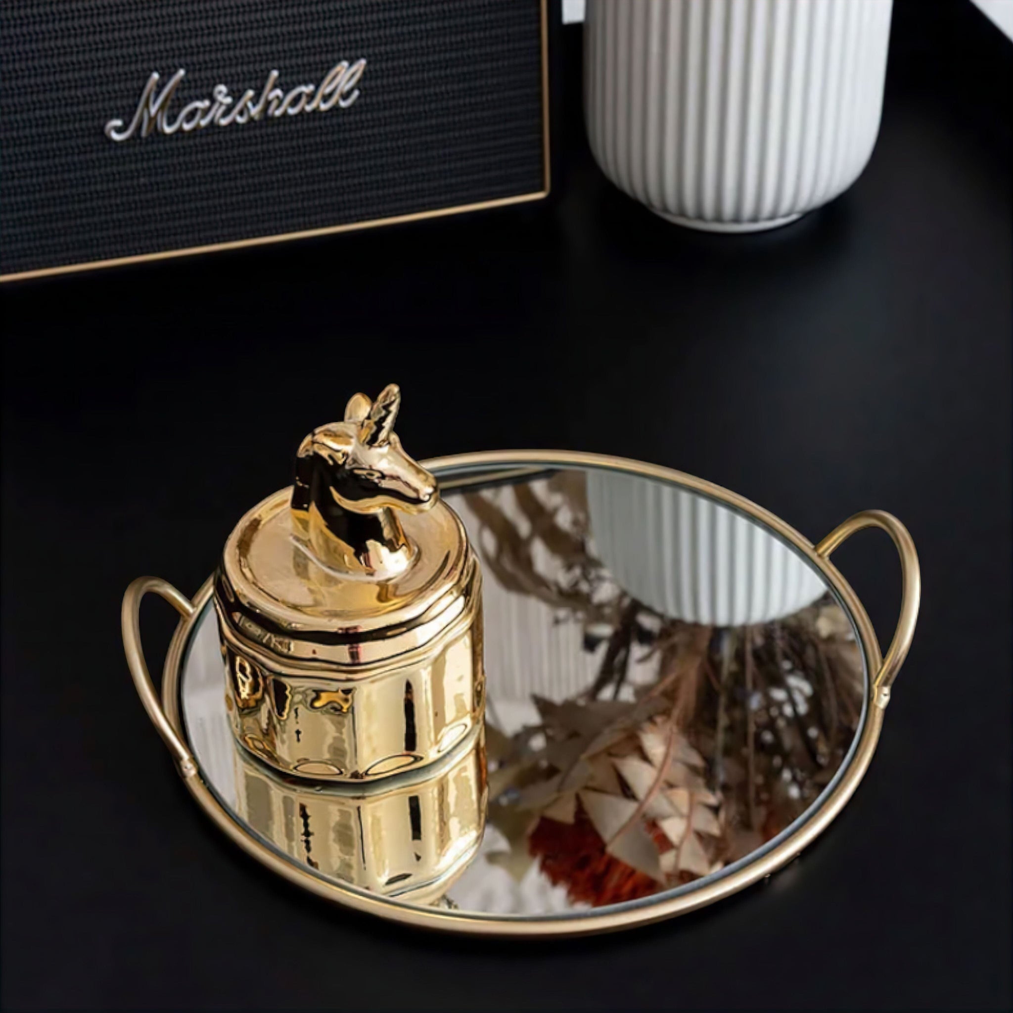 Mirror Glass Delight Tray Decorative Trays 