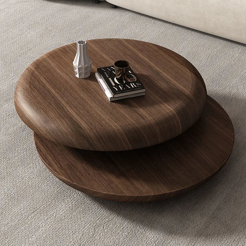 Modern Round Coffee Tables Extendable Design Minimalist Living Room Small Coffee Table Wooden Mesa Auxiliar Entrance Furniture 
