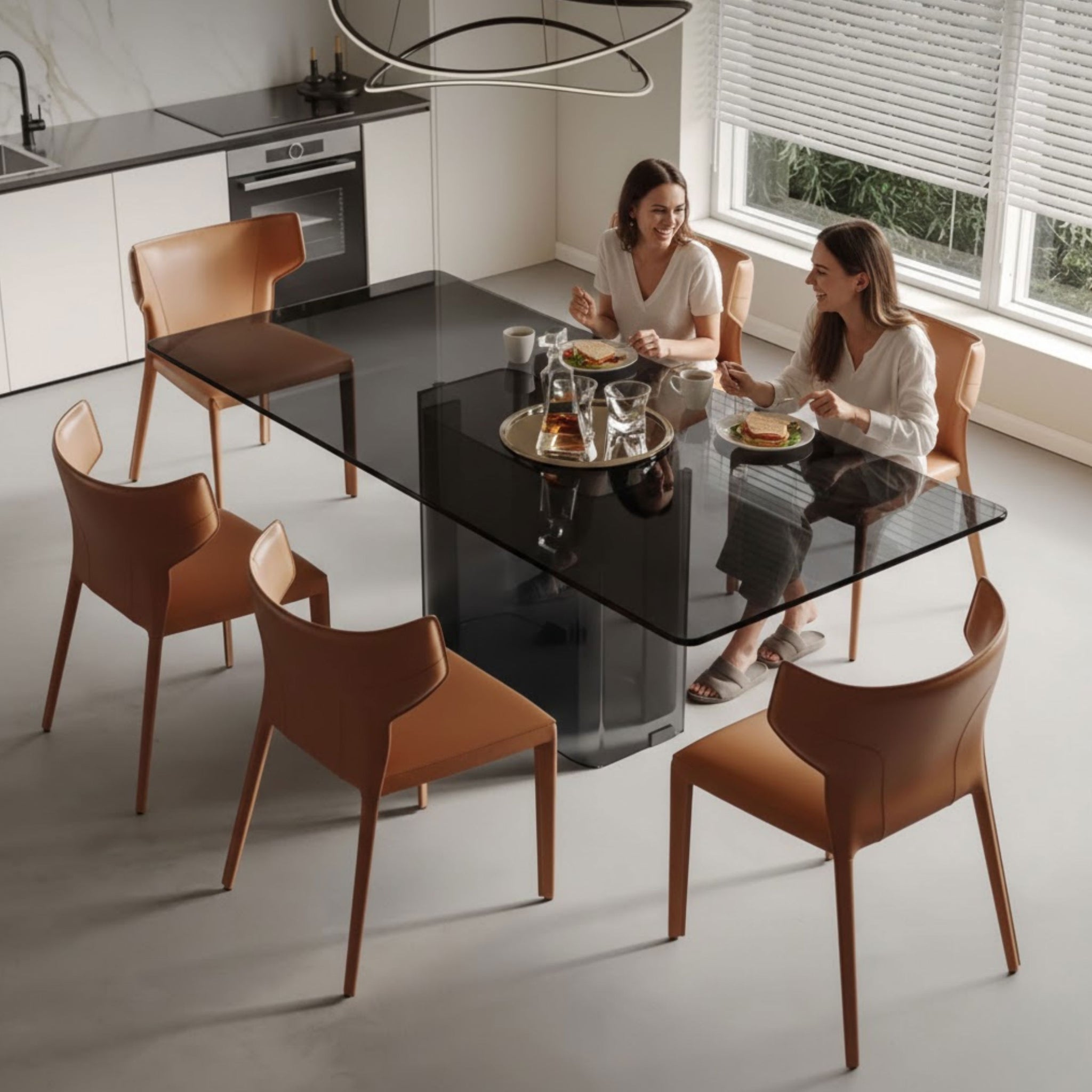 Nicoletta Glass Dining Table | Victoria Queen