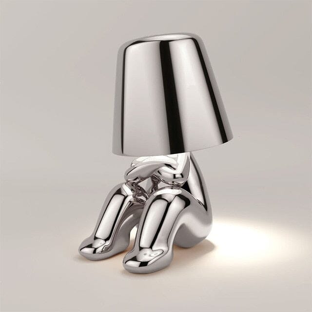 Odette Lamps Lamp Silver/sitting knees bent 