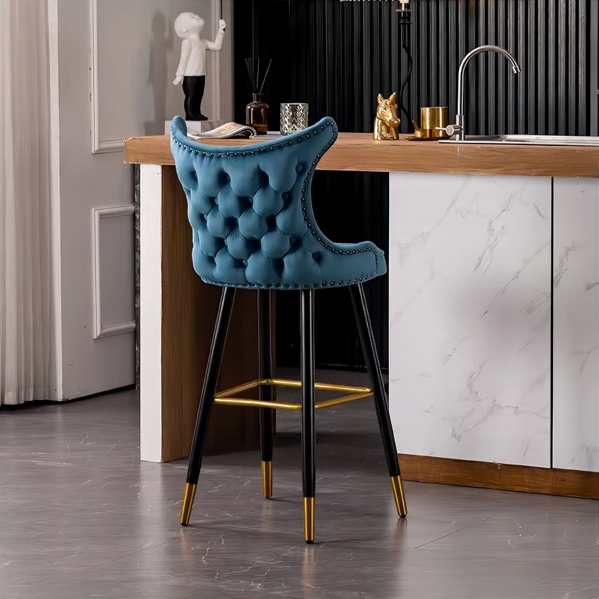 Paloma Bar Stool Royal Blue 65cm 