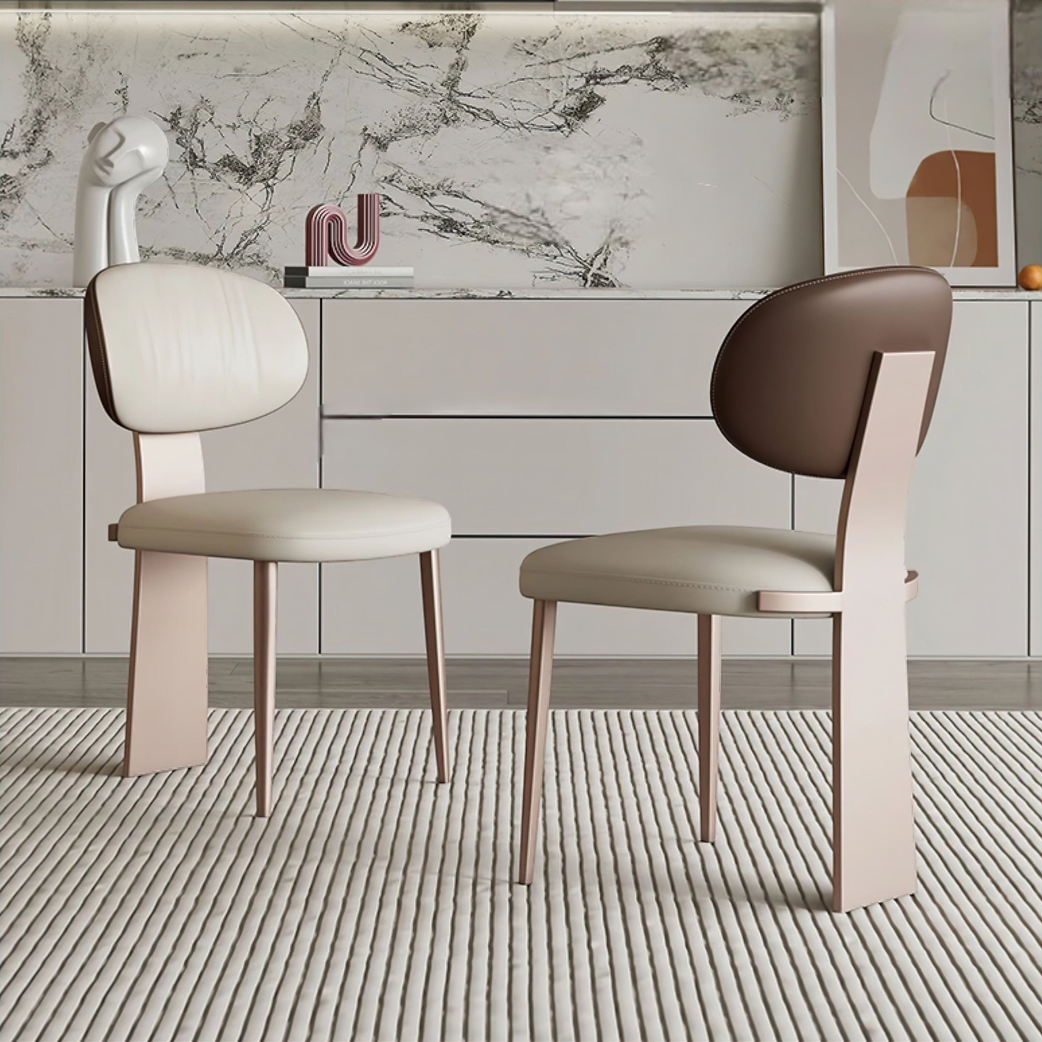 Paola Dining Chairs Brushed Pink 