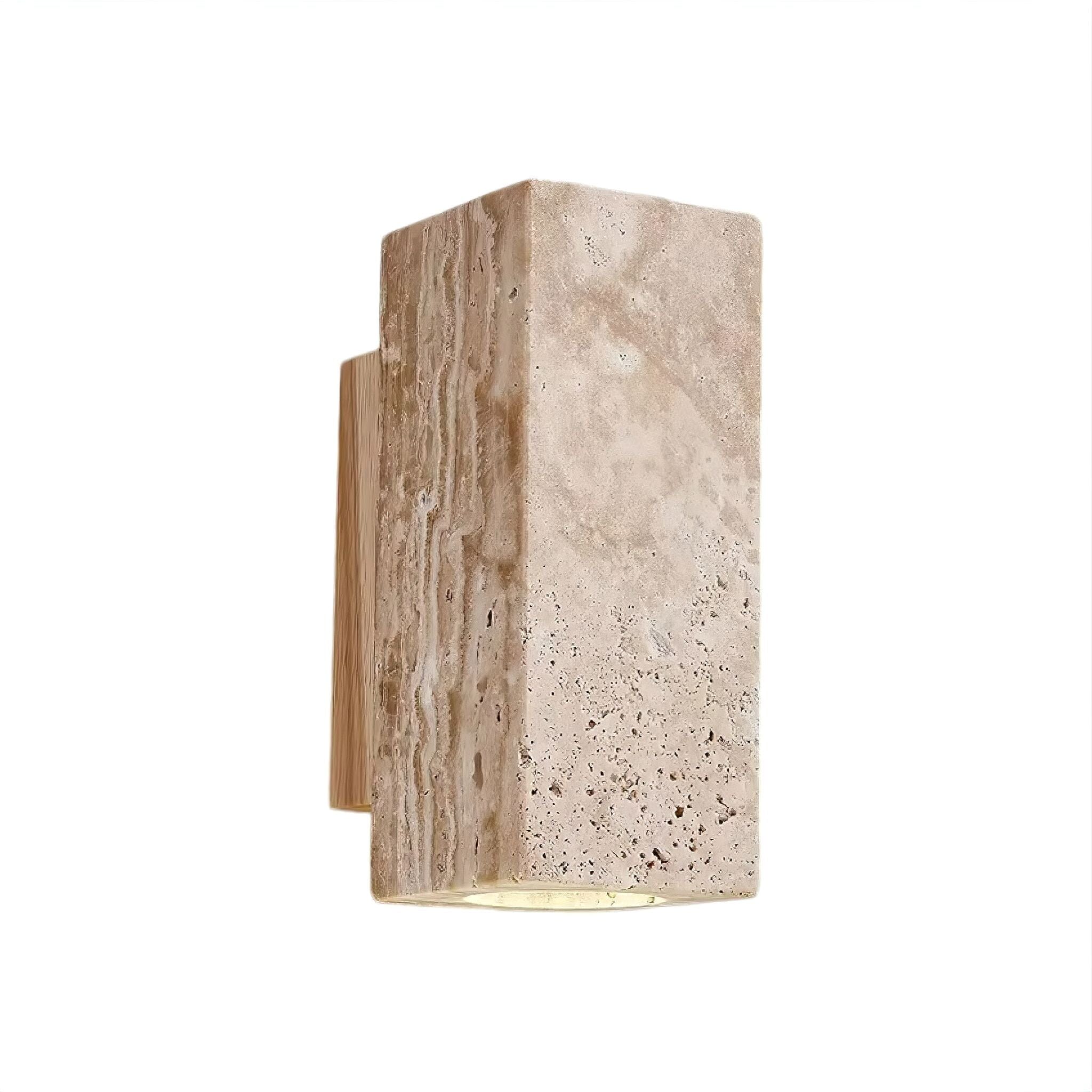 Pascale Travertine Wall Light Square 