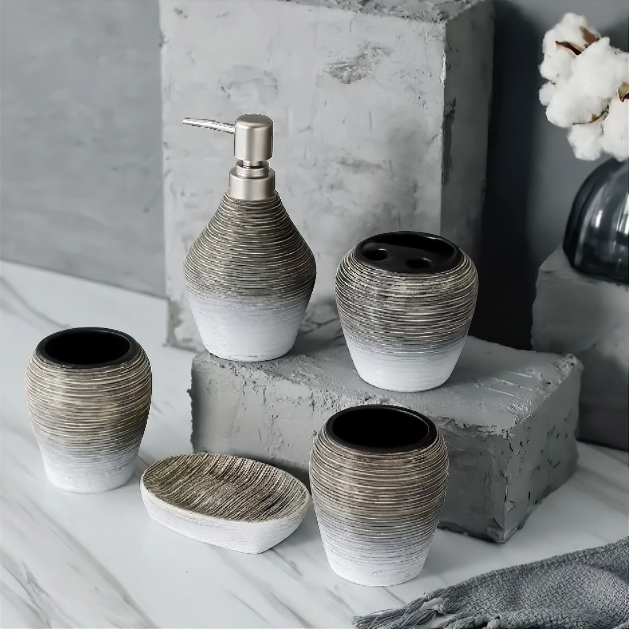Pietro Bathroom Accessories Set 5 Piece Set 