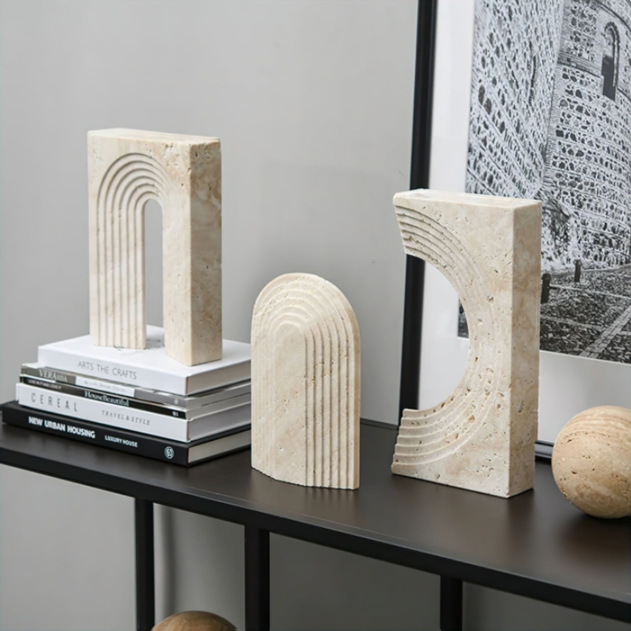 Rafa Travertine Ornaments (JS) 