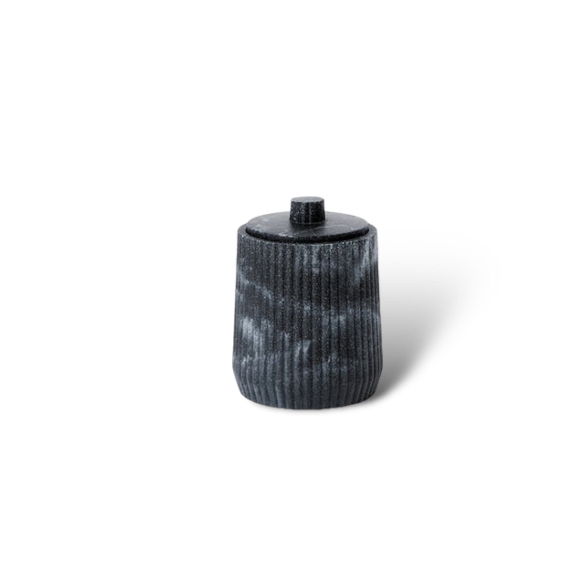 Raine Bathroom Accessories Bathroom Accessories Black Cotton Swab Box 