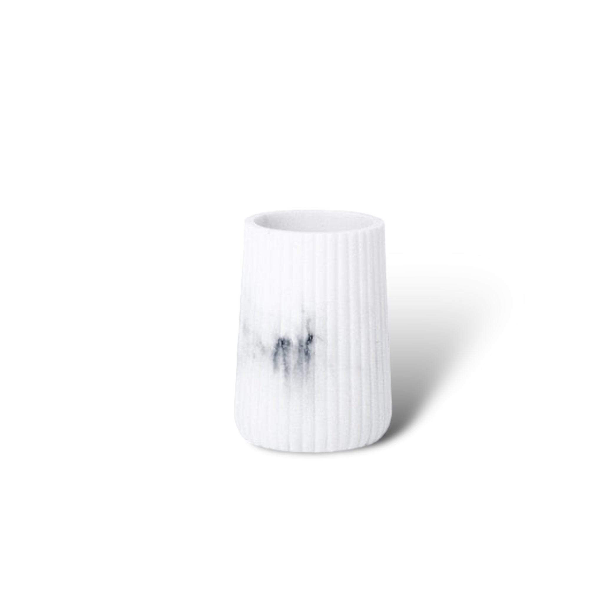 Raine Bathroom Accessories Bathroom Accessories Marble White Toothbrush Cup 