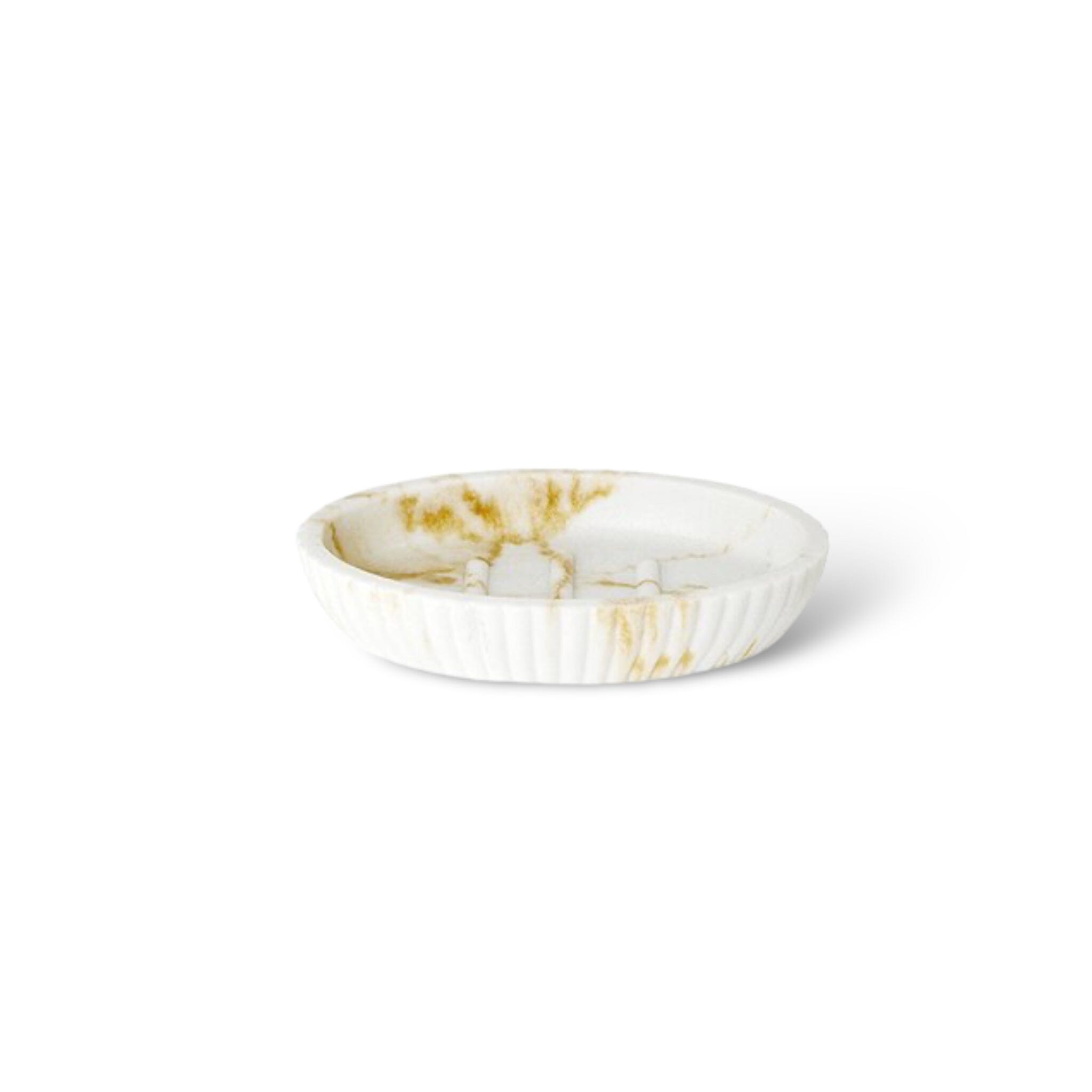 Raine Bathroom Accessories Bathroom Accessories White & Gold Soap Dish 