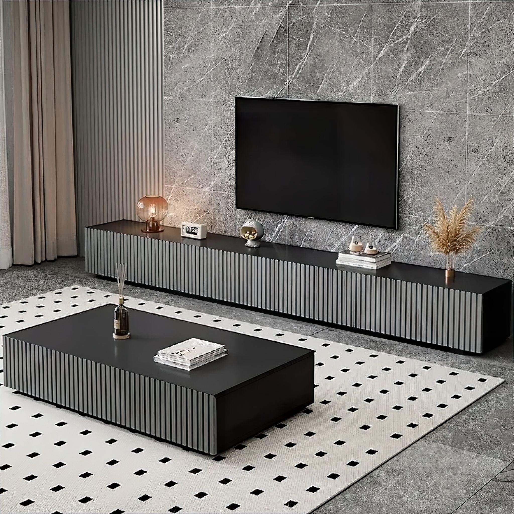Raymond TV Cabinet 180cm Black + Grey 
