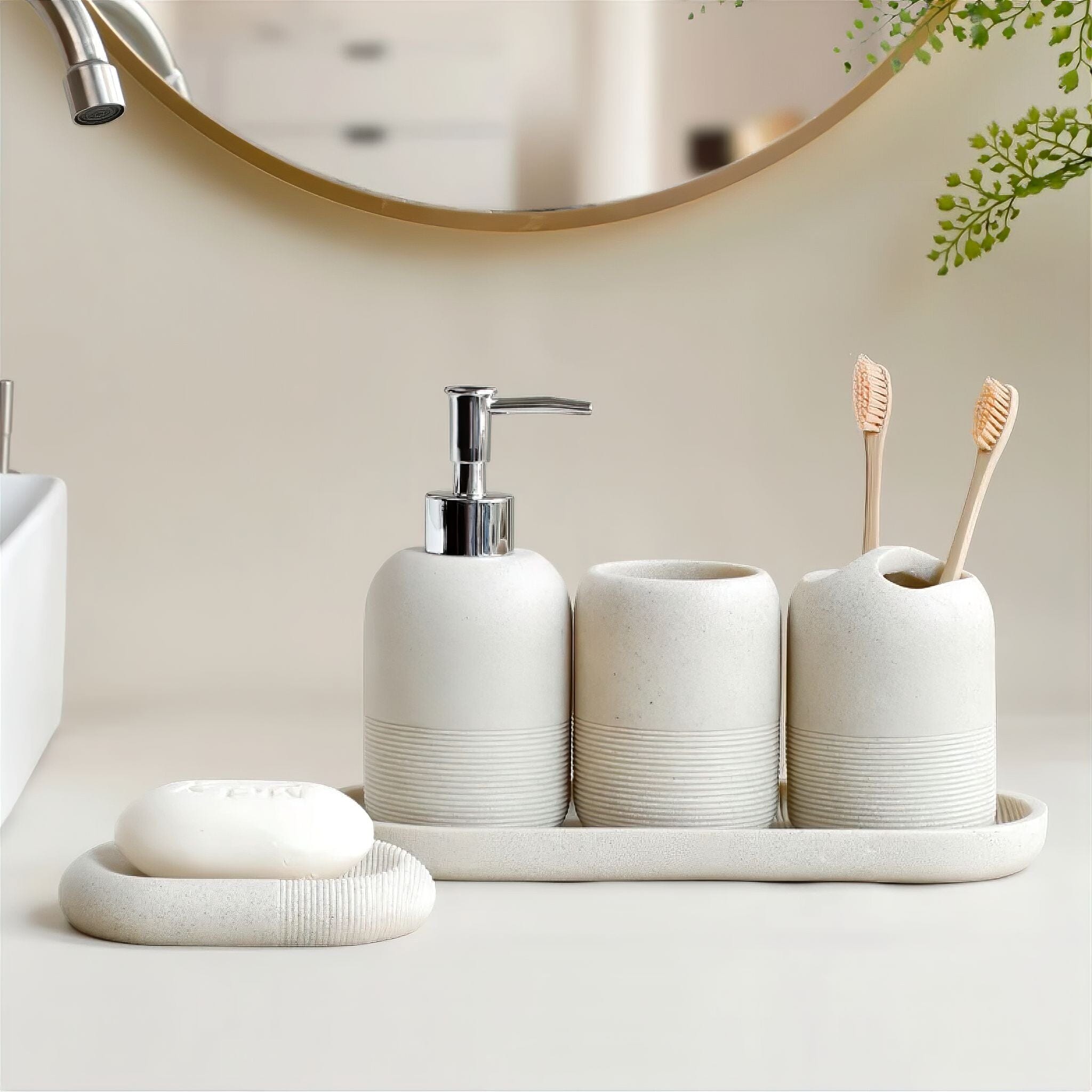 Regal Bathroom Set Bathroom Accessories Beige 5pc Set 
