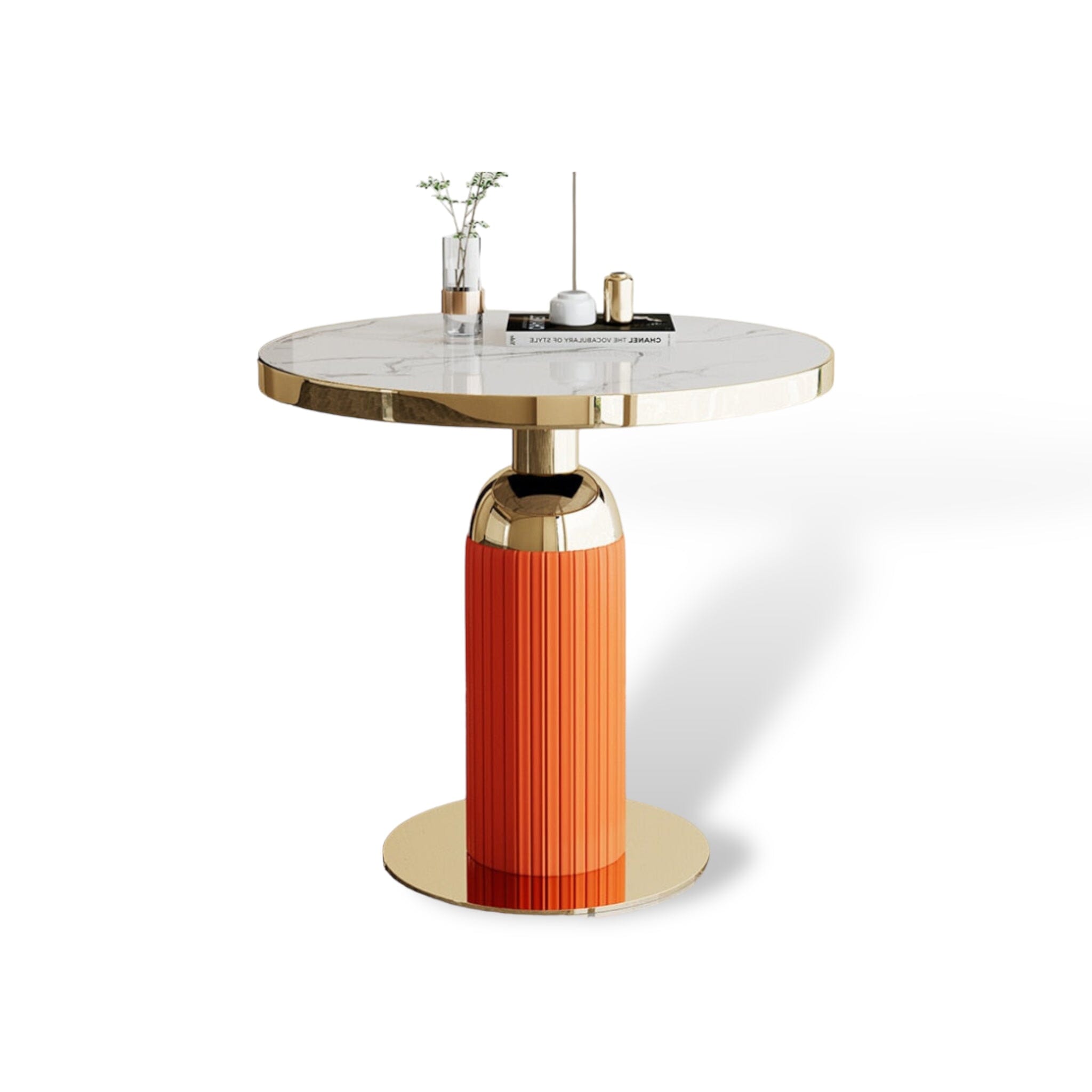 Remi Side Table Side Table Orange + Gold 