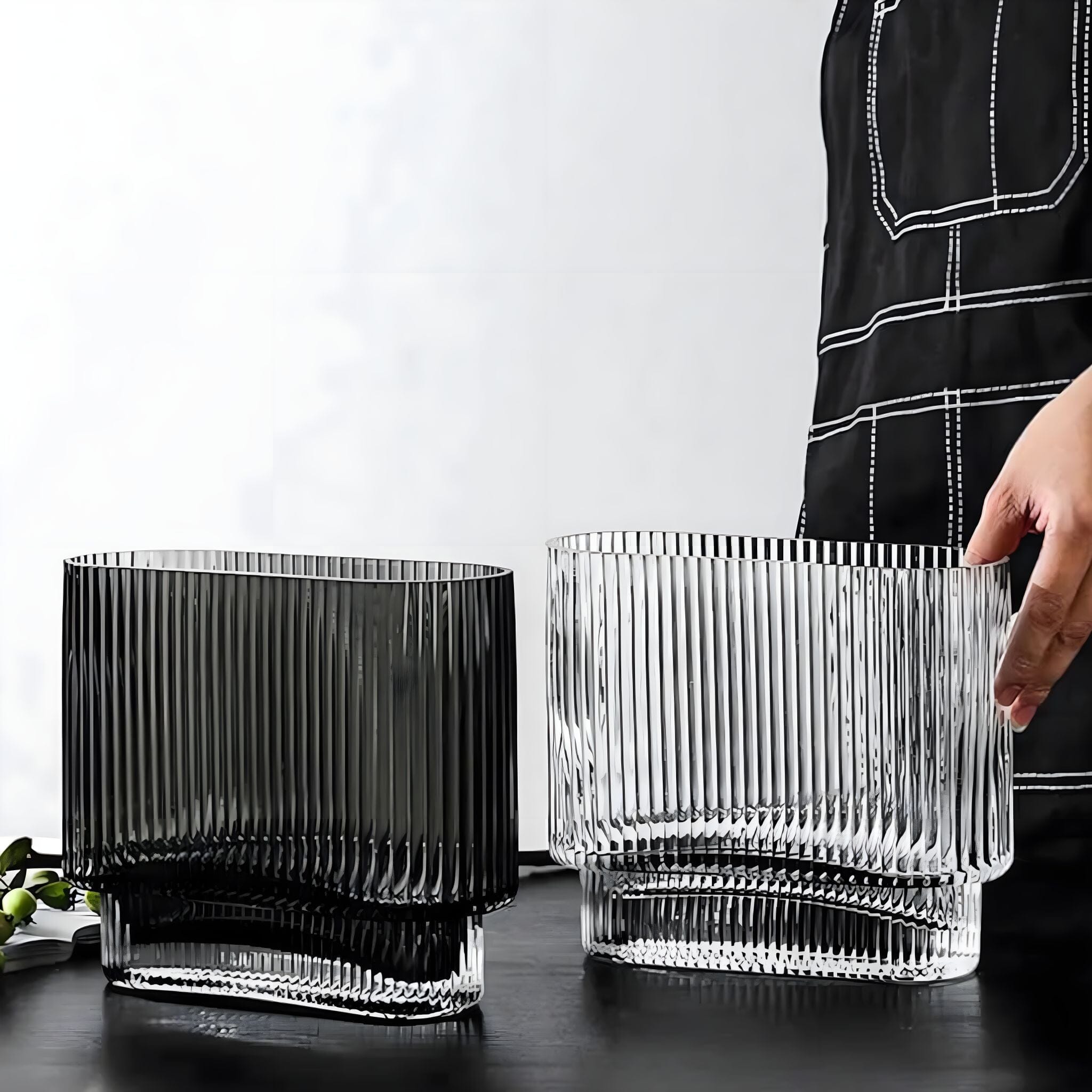 Ribbed Elegance Vase 