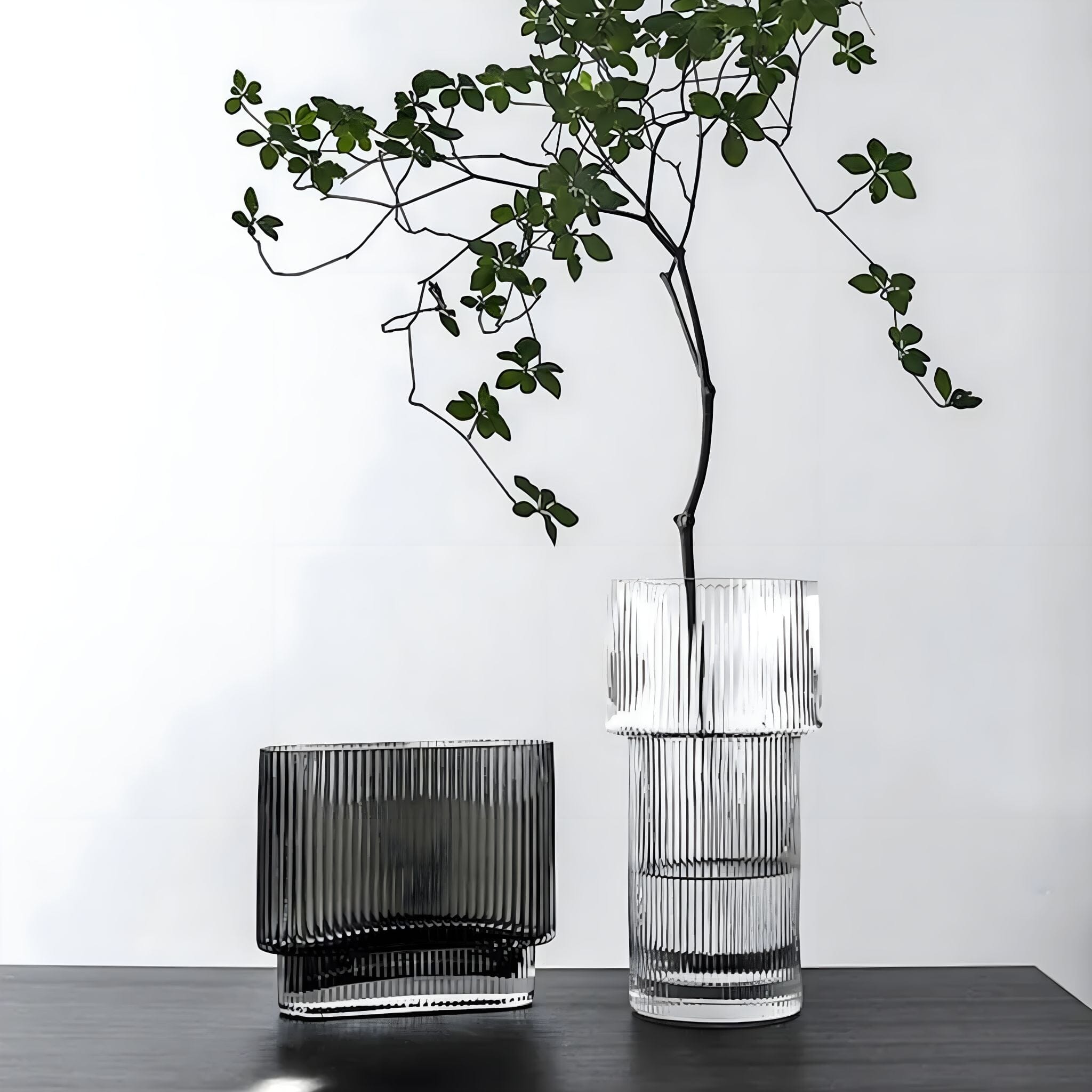 Ribbed Elegance Vase 
