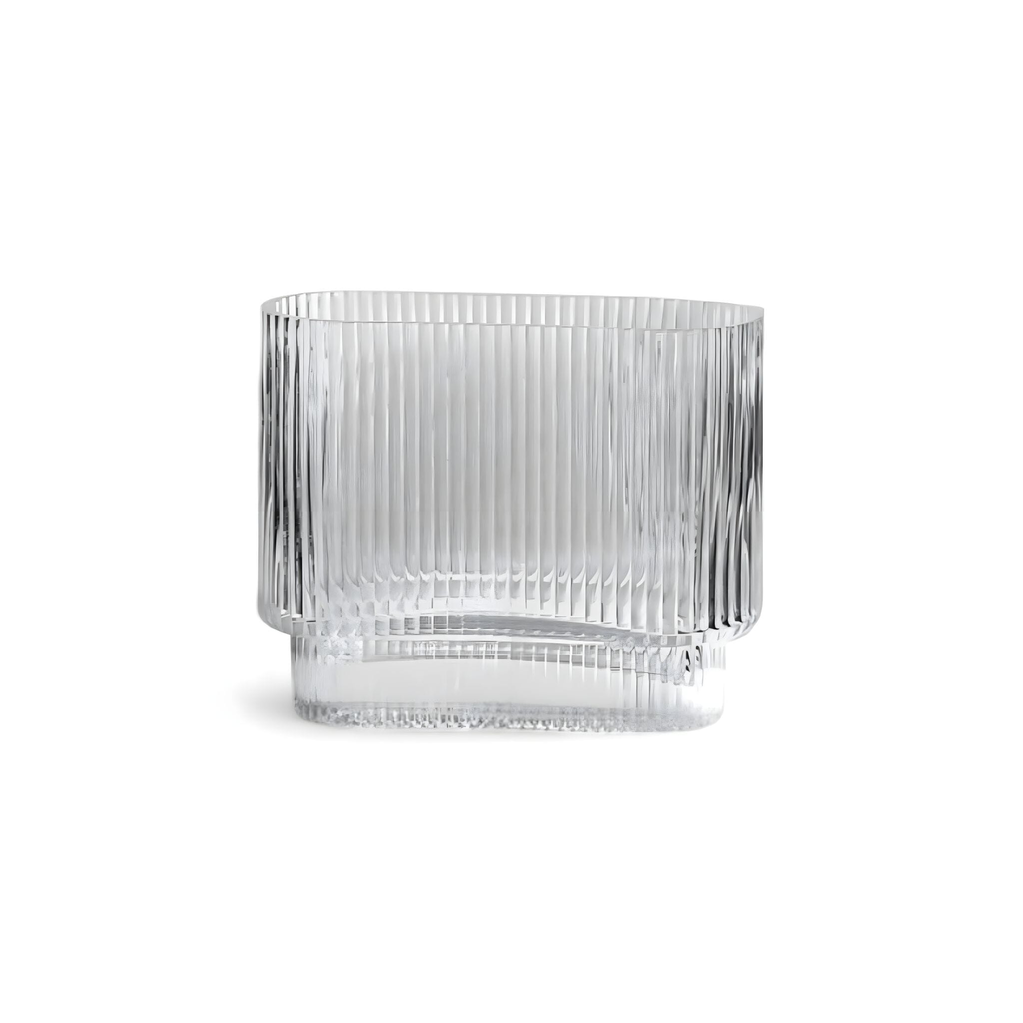 Ribbed Elegance Vase M Transparent 