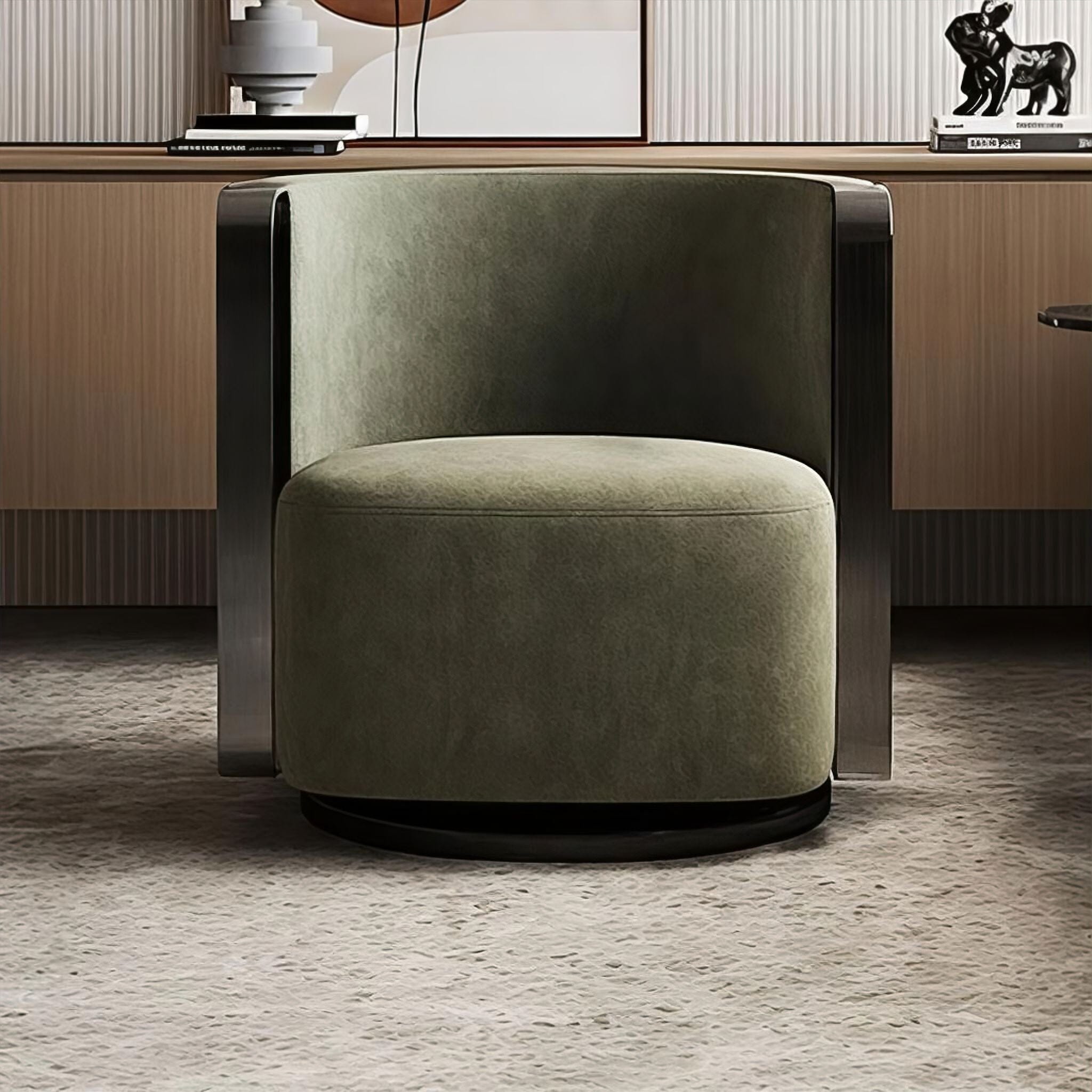 Riste Occasional Swivel Chair Sofa Army Green 