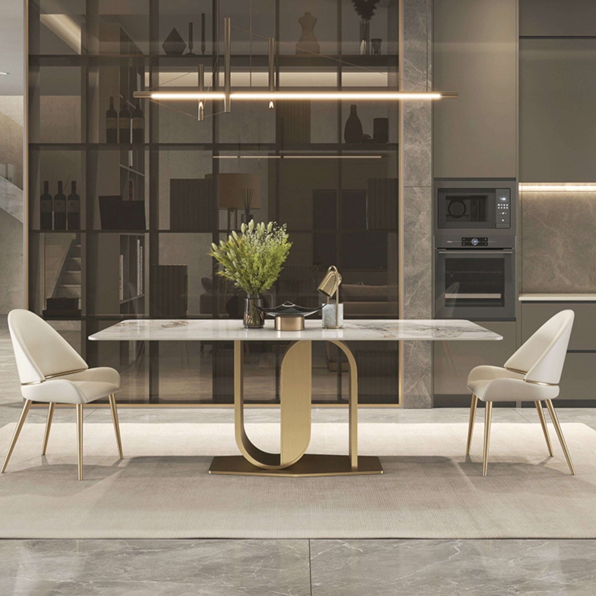 Rosalie Dining Table Dining Table 160cm Gold 