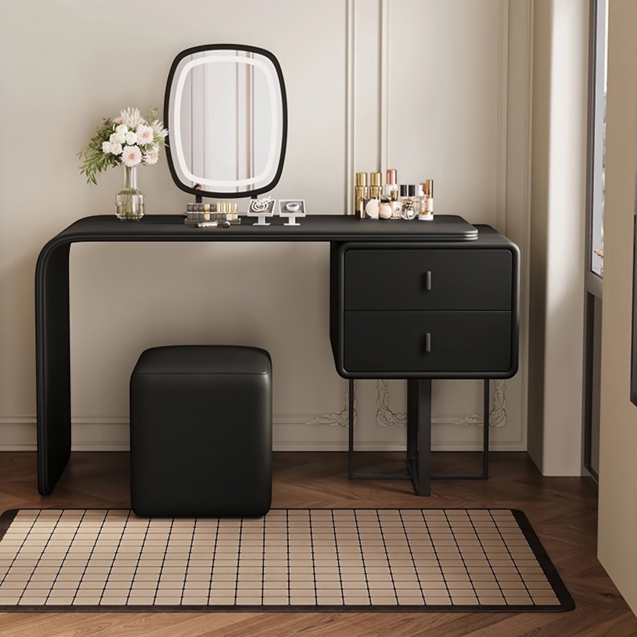 Rosario Dressing Table Black 80cm 