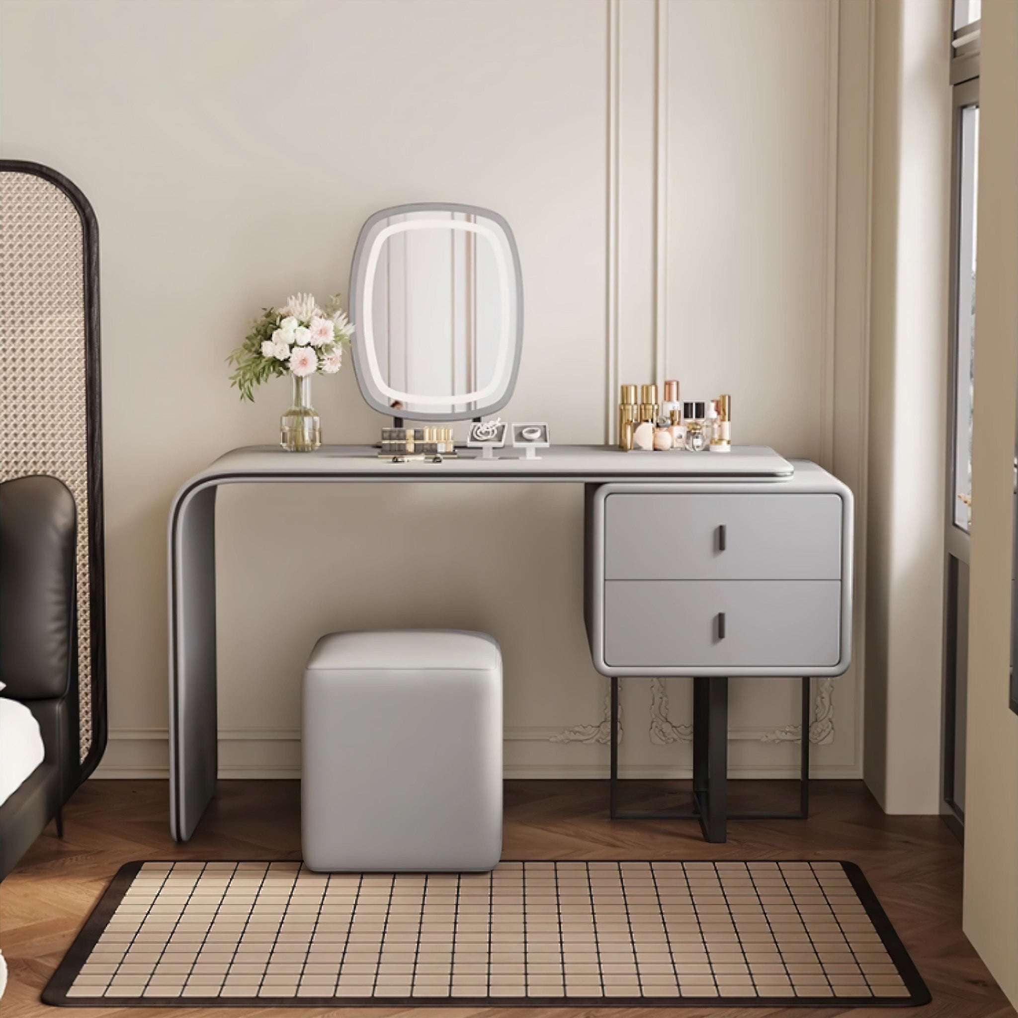 Rosario Dressing Table Grey 80cm 