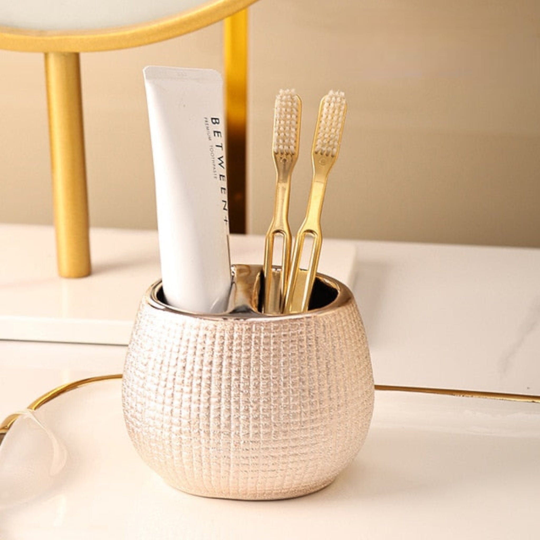 Rose Gold Bathroom Collection Bathroom Accessories Toothbrush Holder 