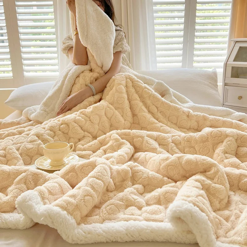 Rossana Blanket Cream + White 100 x 150cm 