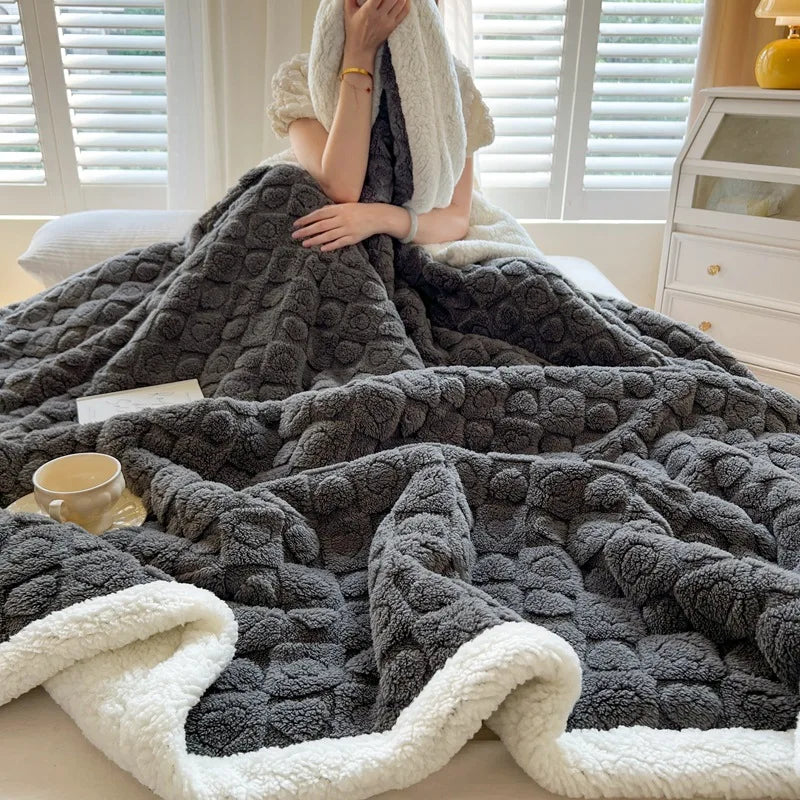 Rossana Blanket Grey+ White 100 x 150cm 