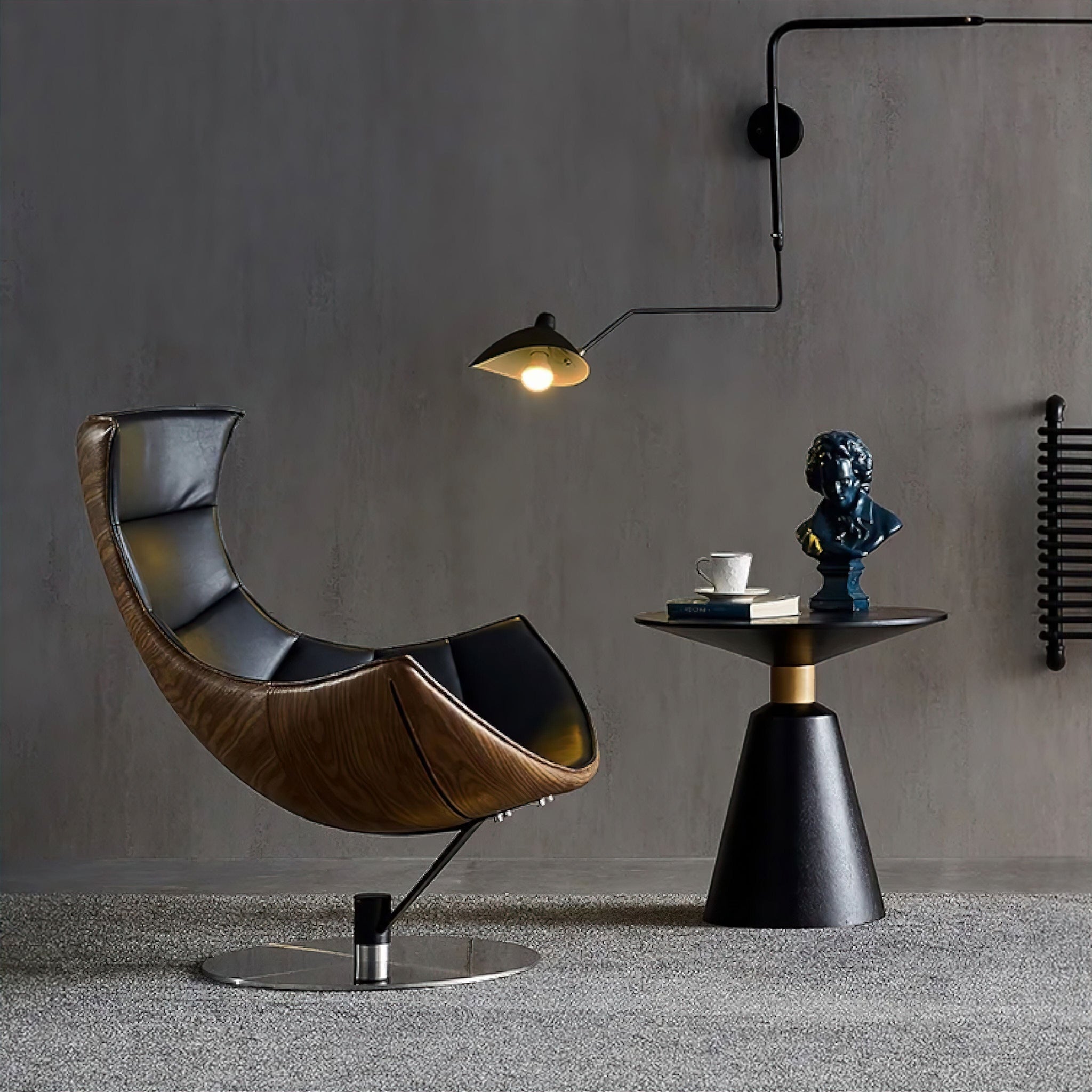 Sébastien Occasional Chair Chair Black + Brown 