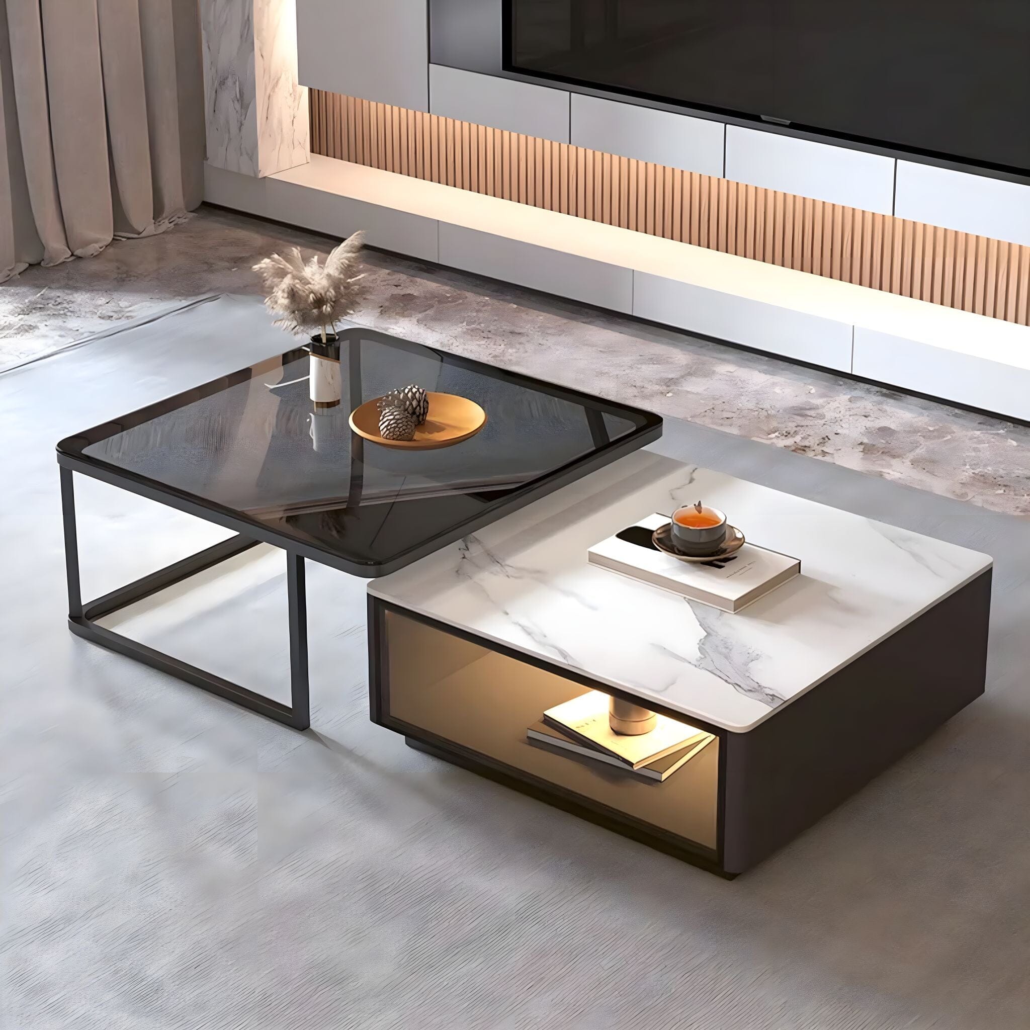 Seraphina Coffee Table Coffee Table White + Black 