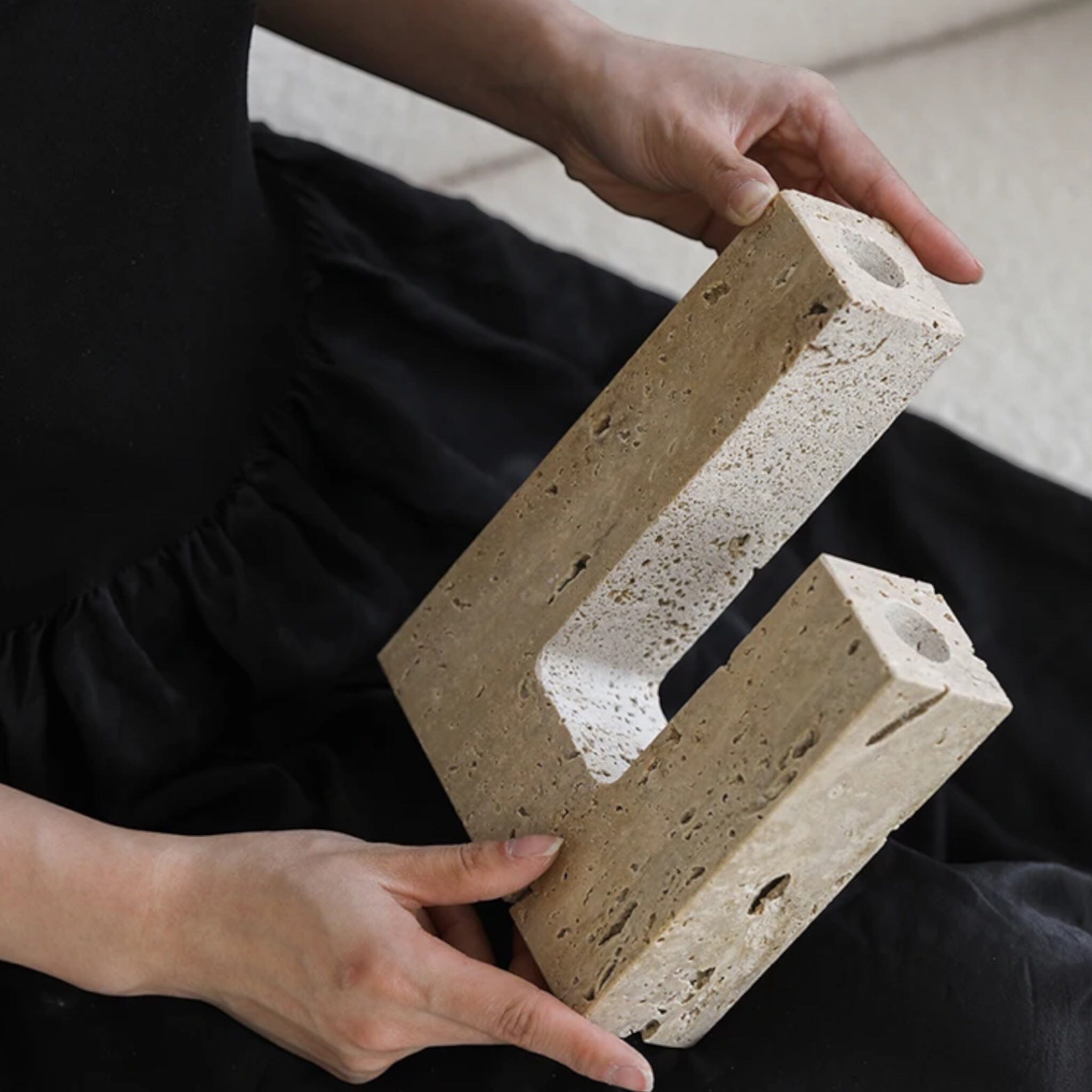 Serenity Stone Candle Holder 