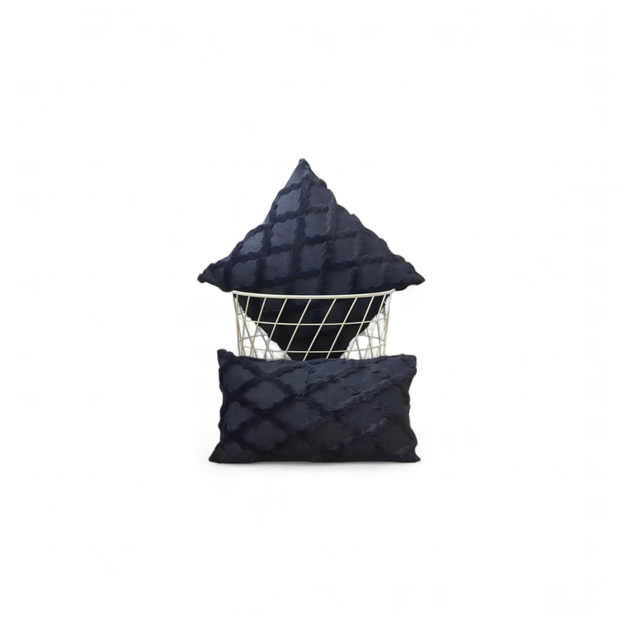 Solène Pillow Cover (JS) Navy 30 x 50cm 