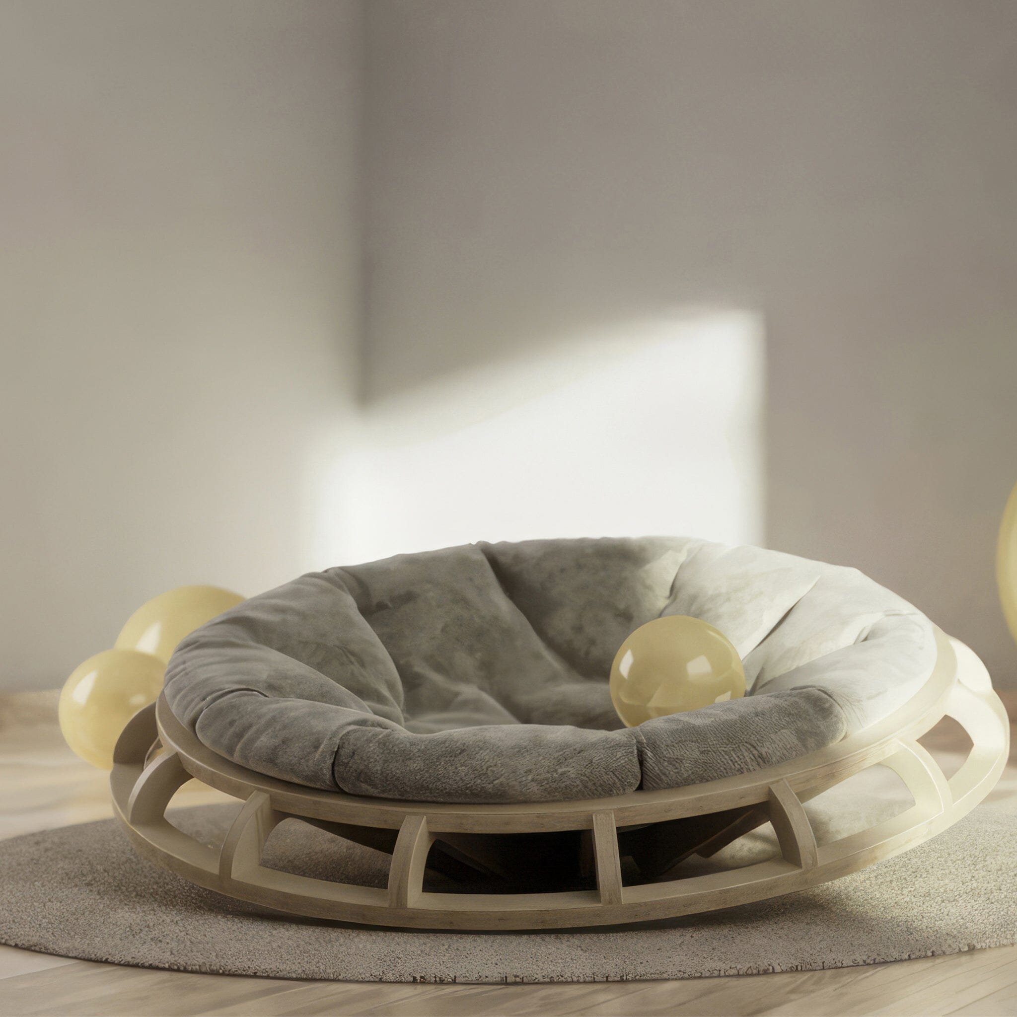 Swivel Lounge Chair Occasional Chair Grey 