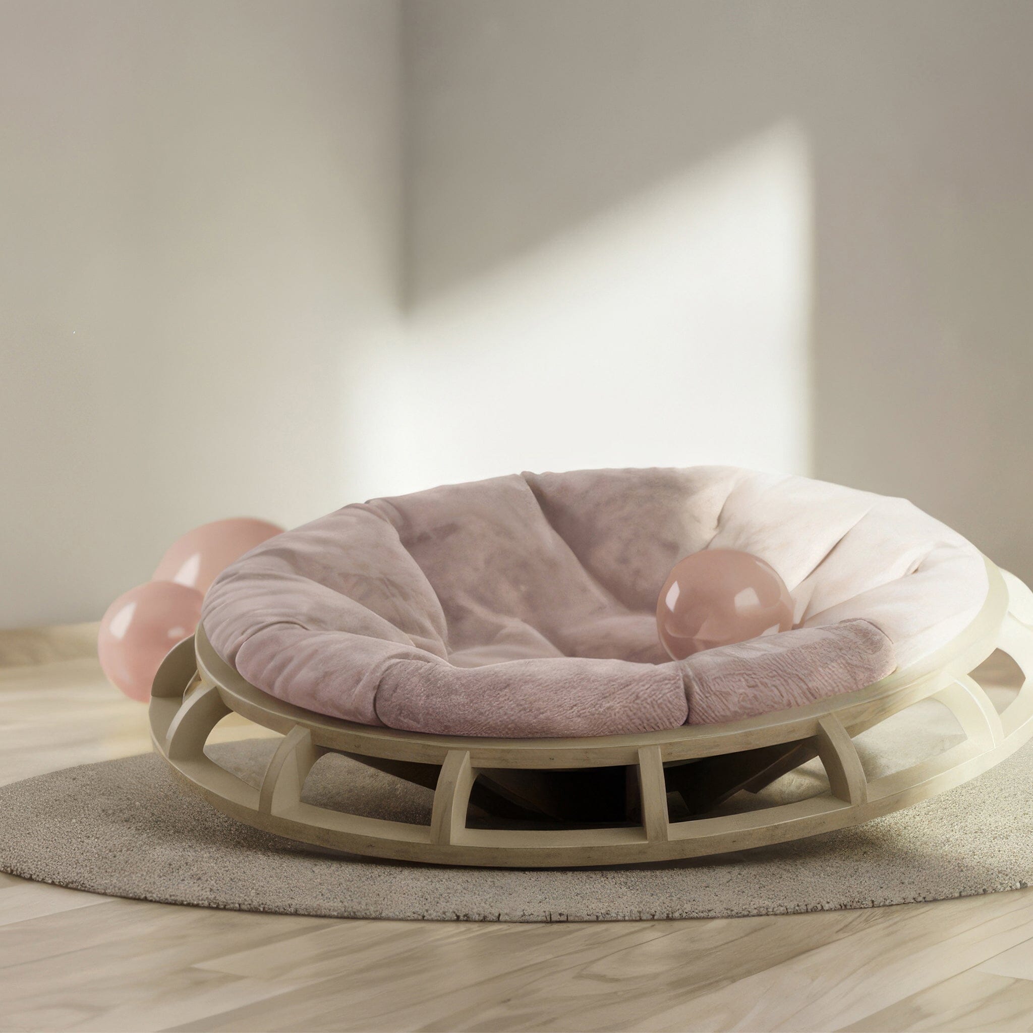 Swivel Lounge Chair Occasional Chair Pink 
