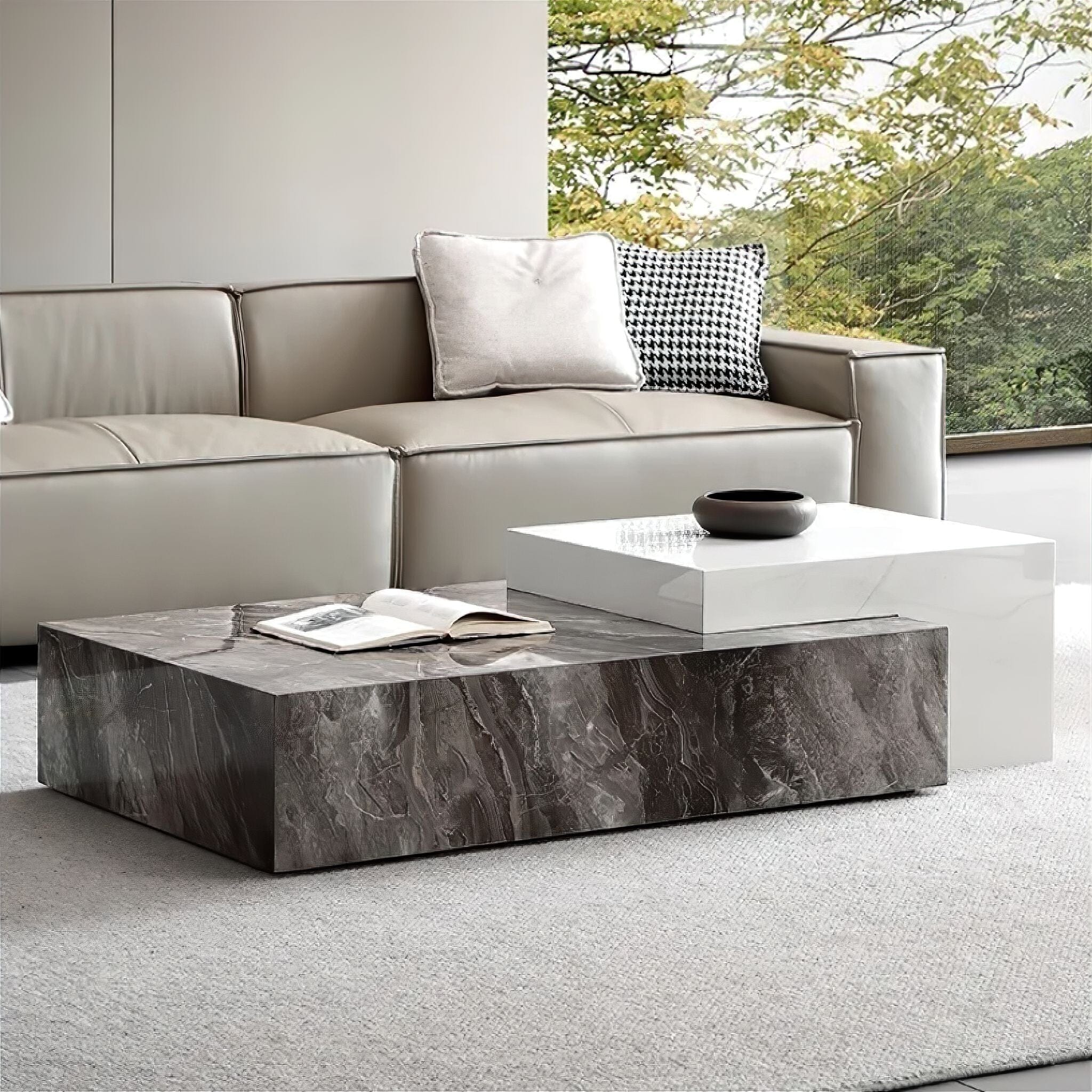 Ultra Modern Stone Coffee Table | Luxury Living Room Furniture ...