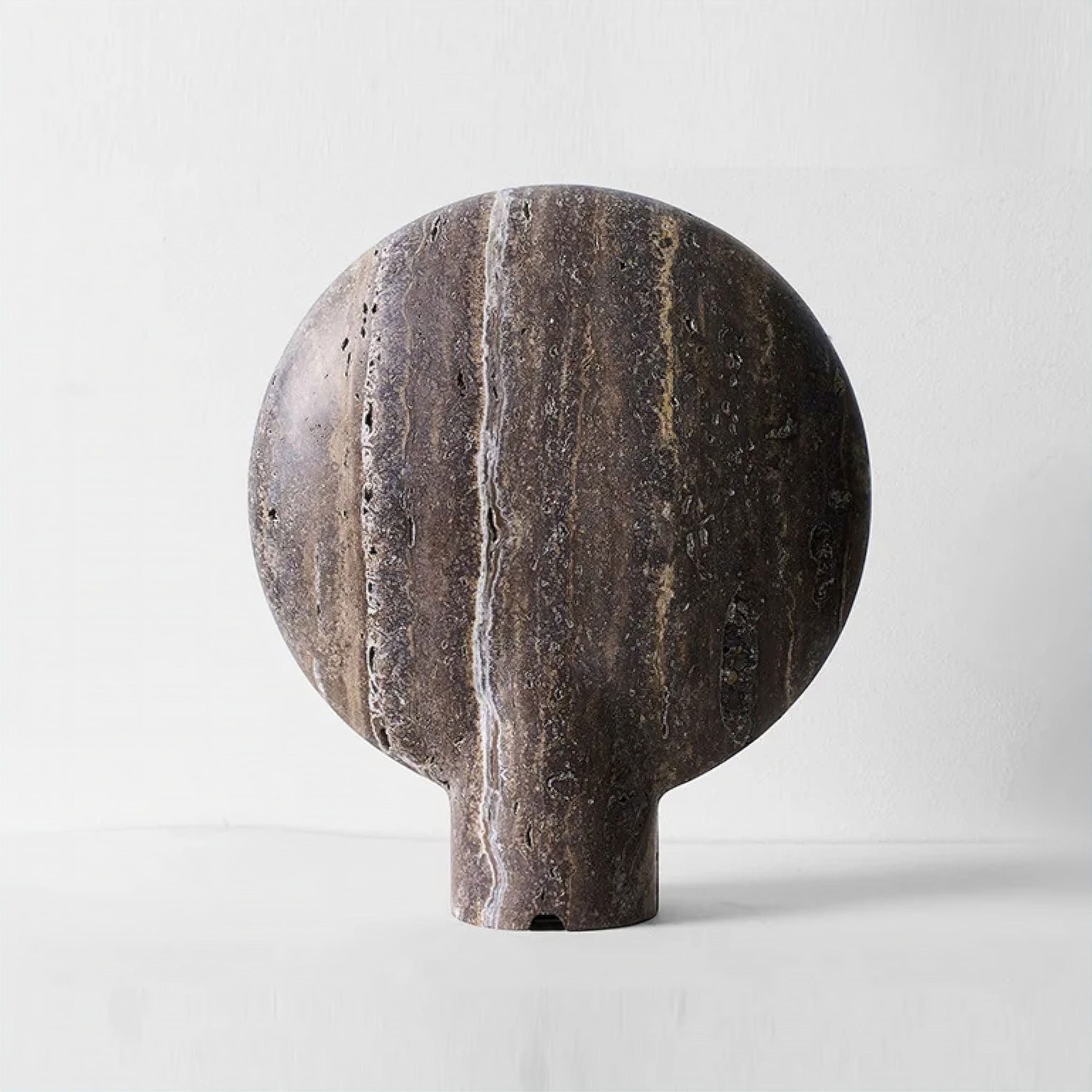 Travertine Dish Lamp 