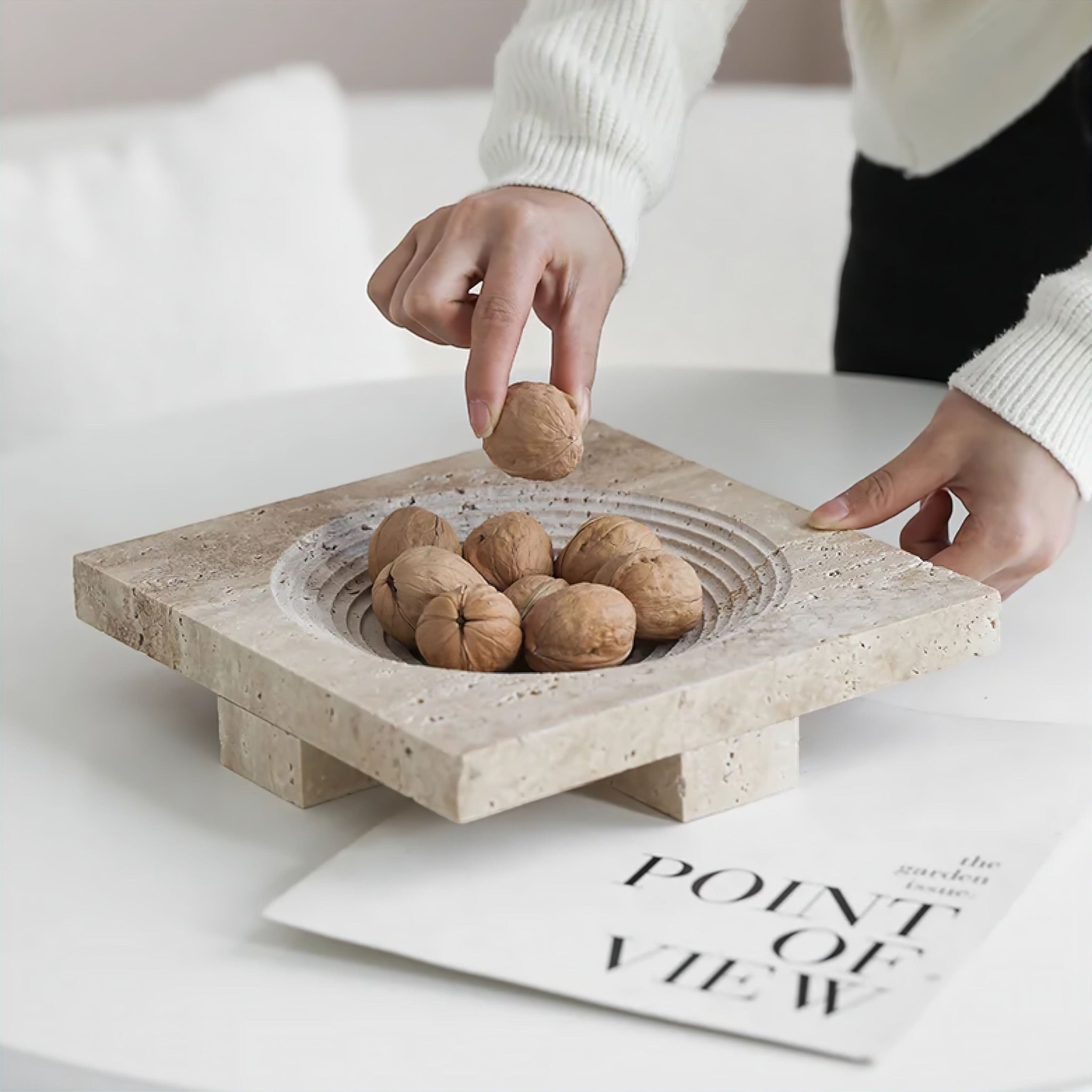 Travertine Elegance Tray Collection C 