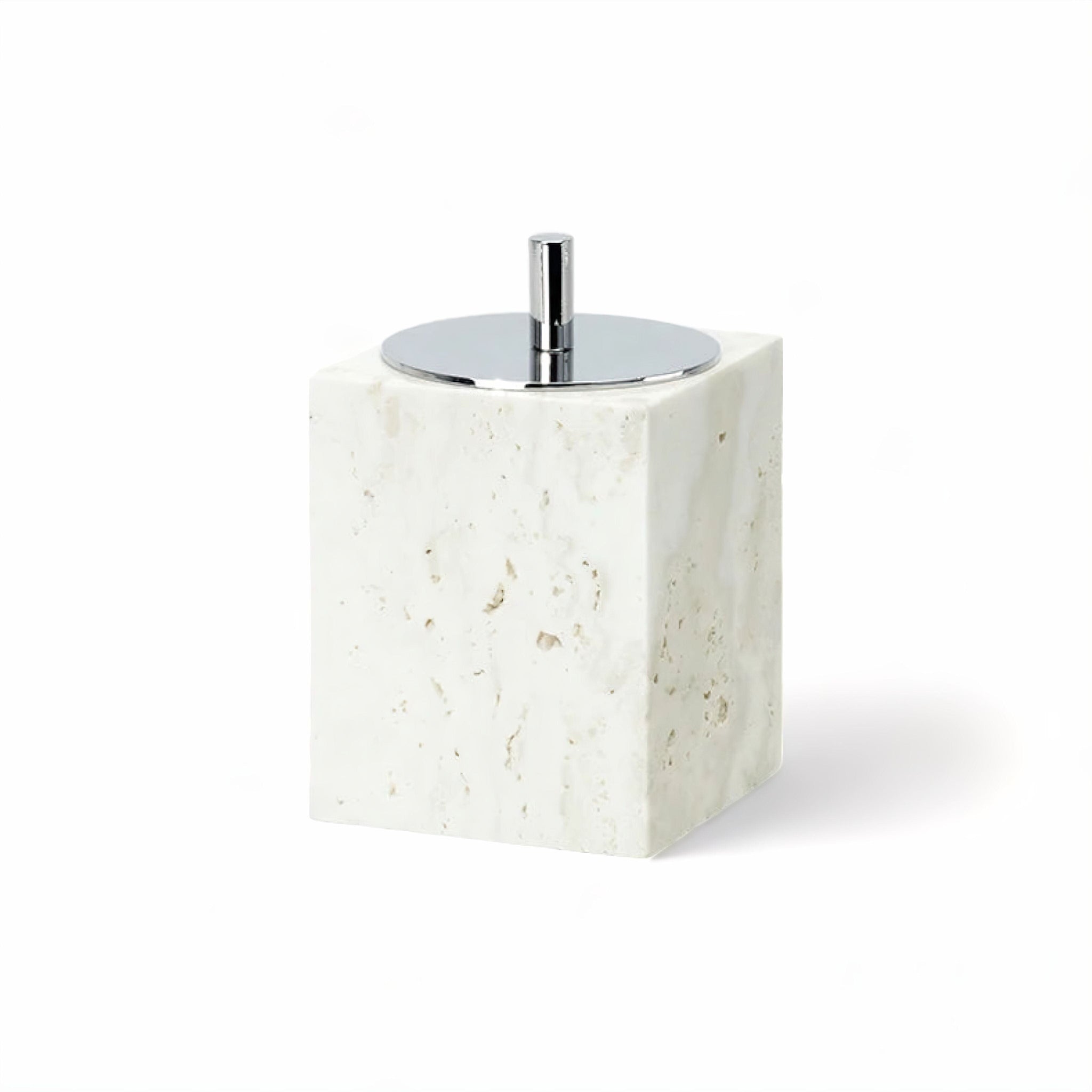 Travertine Tranquility Collection Cotton Swab Box A 