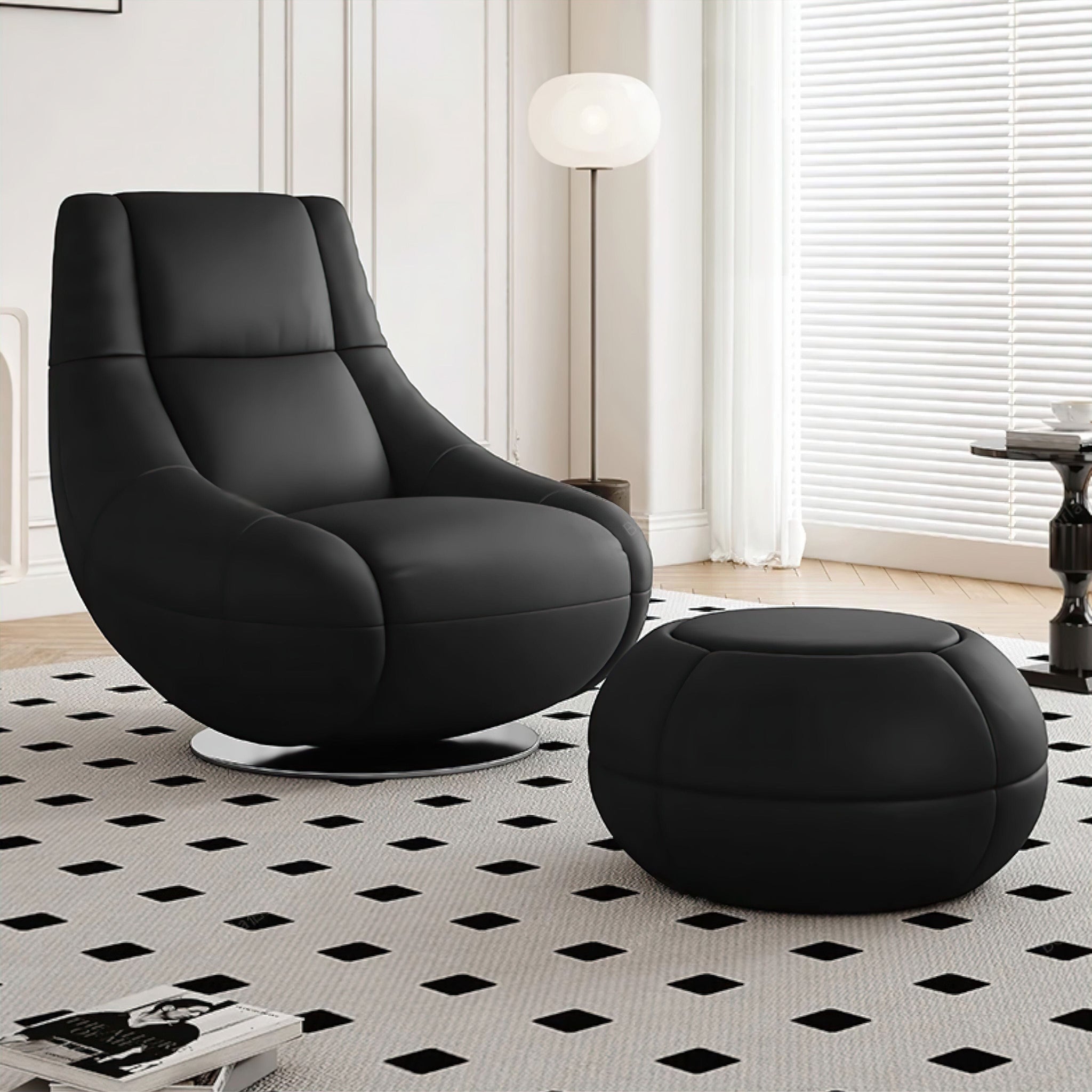 Victor Swivel Occasional Chair Chair Black 
