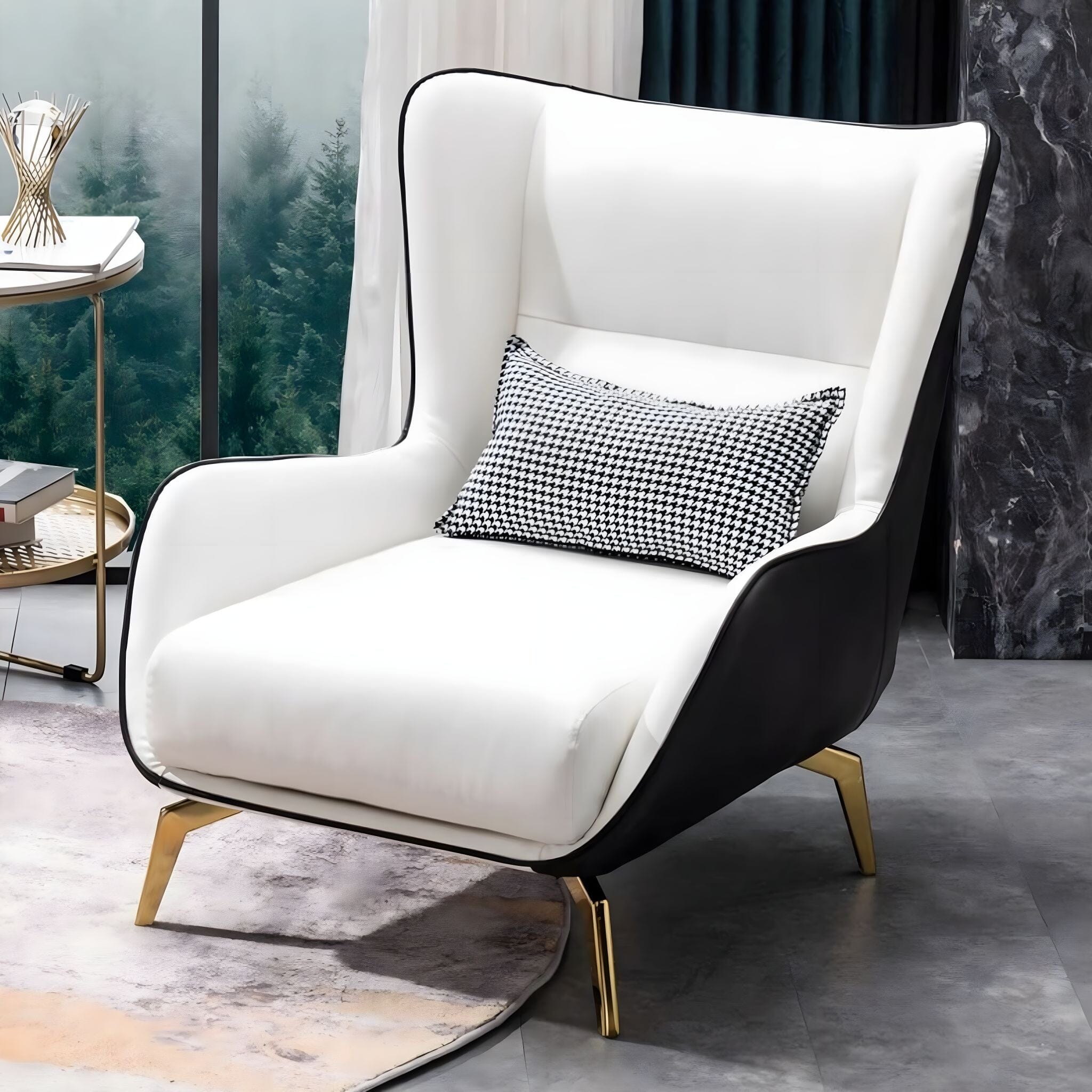 Vincent Occasional Chair Chair Black + White 