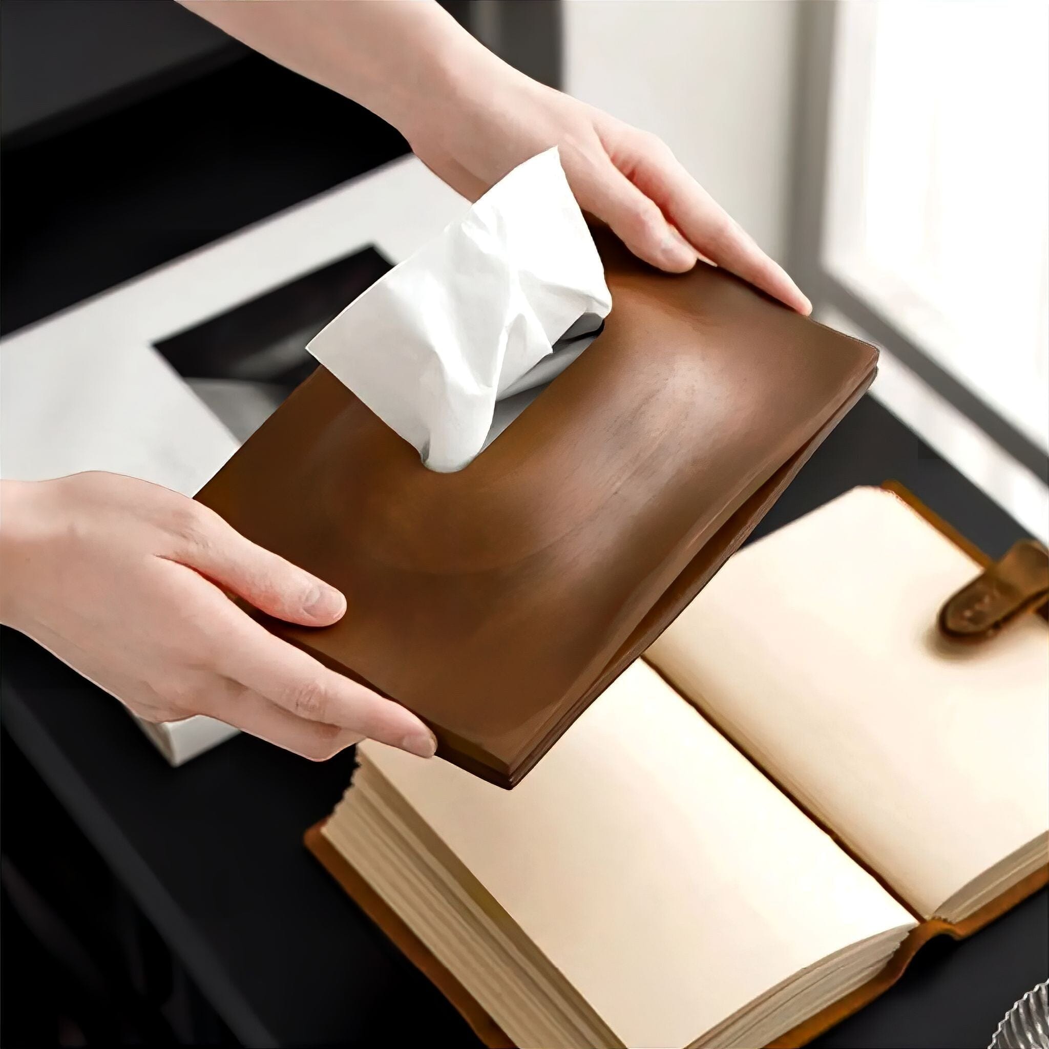 Walnut Tissue Box Walnut Wood Tissue Box | Victoria Queen