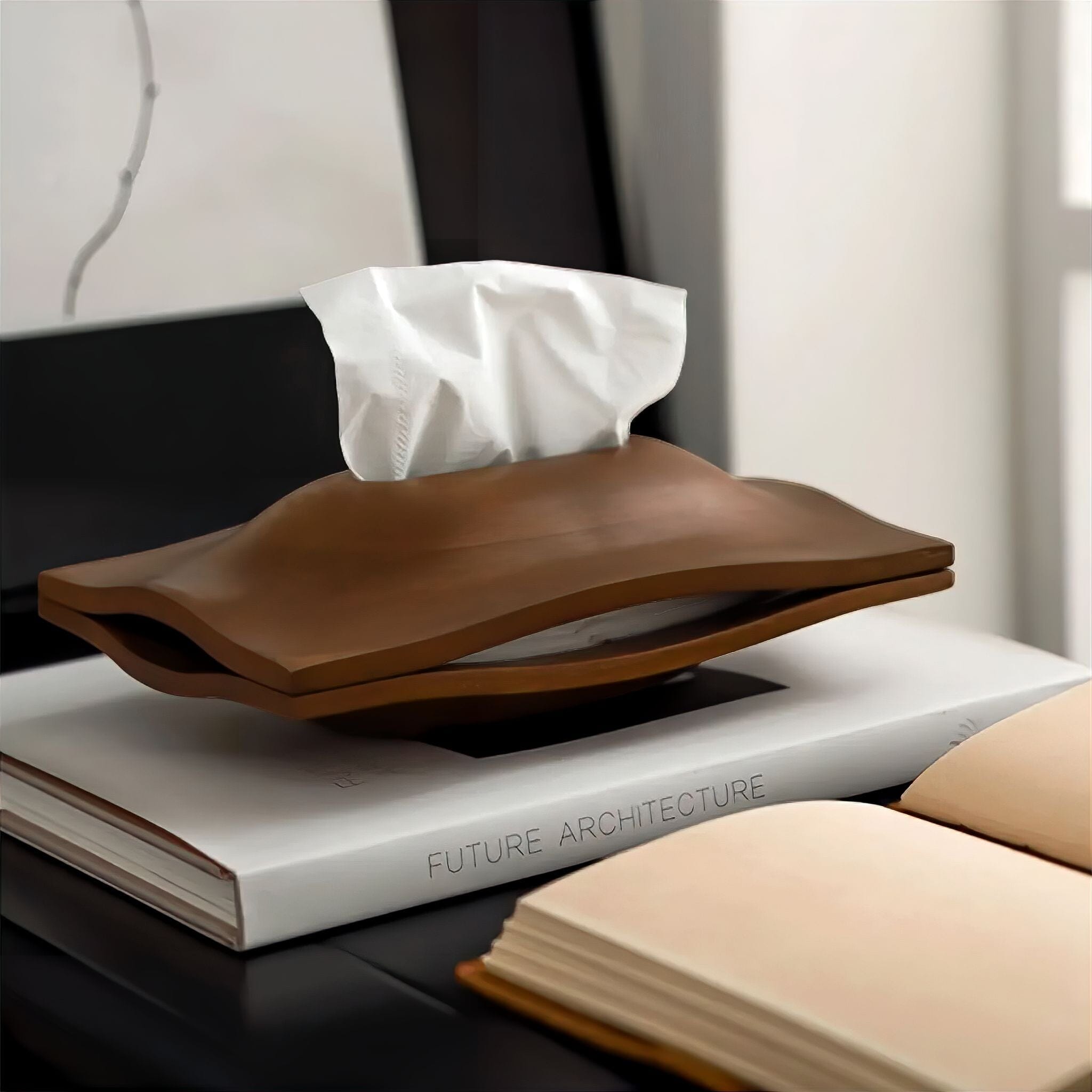 Walnut Tissue Box 