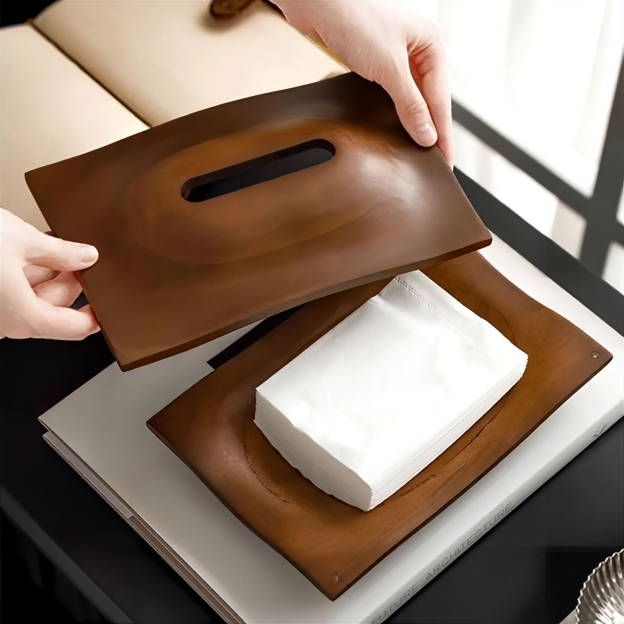 Walnut Tissue Box Walnut Wood Tissue Box | Victoria Queen