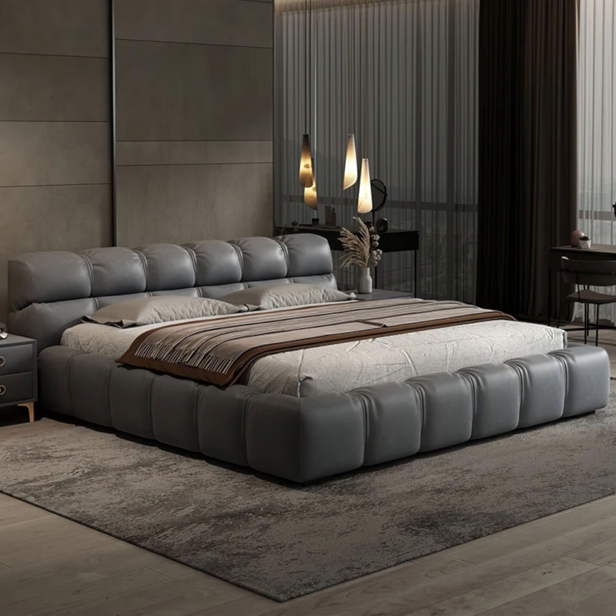 Wilfred Bed Grey Queen 