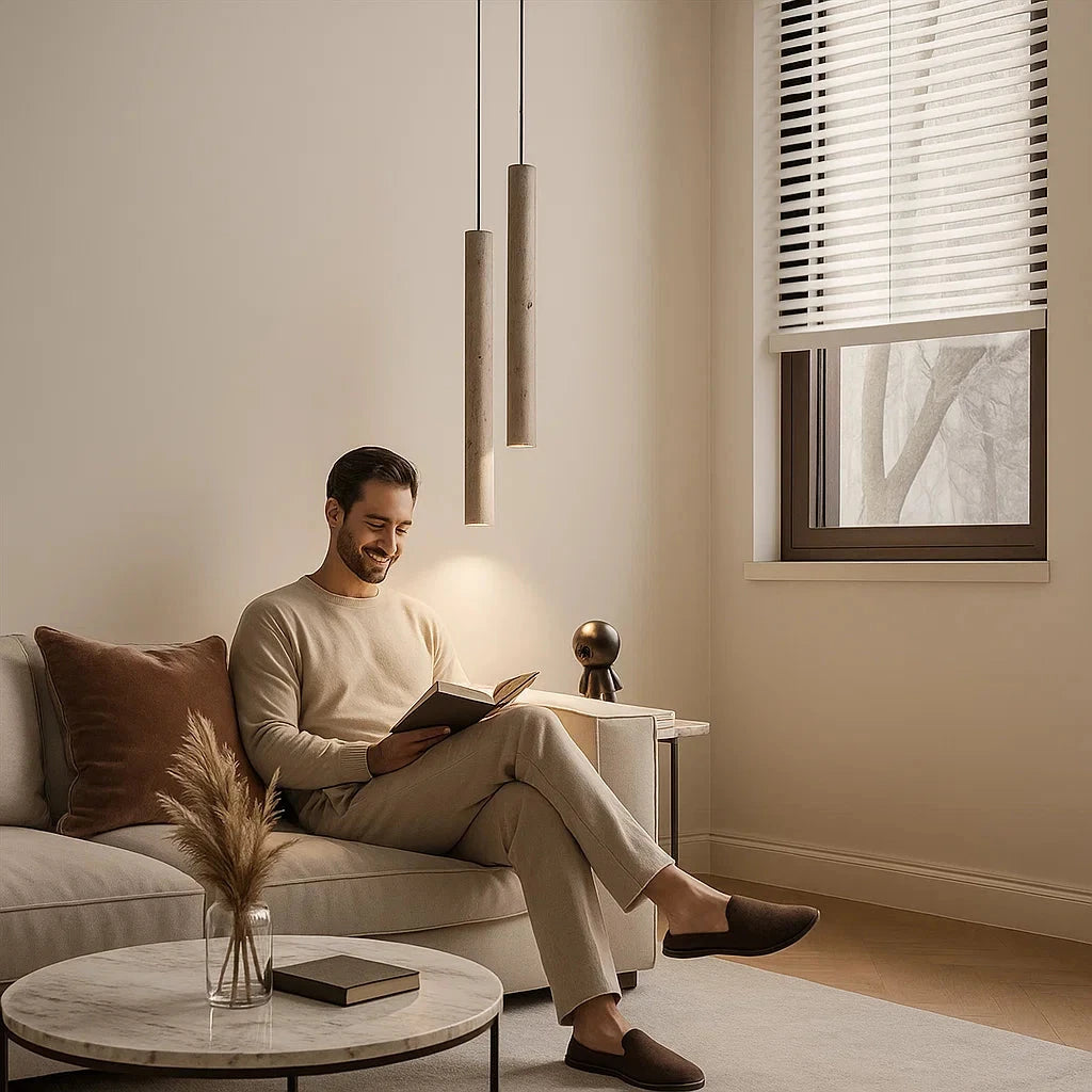 Willa Travertine Pendant Light 